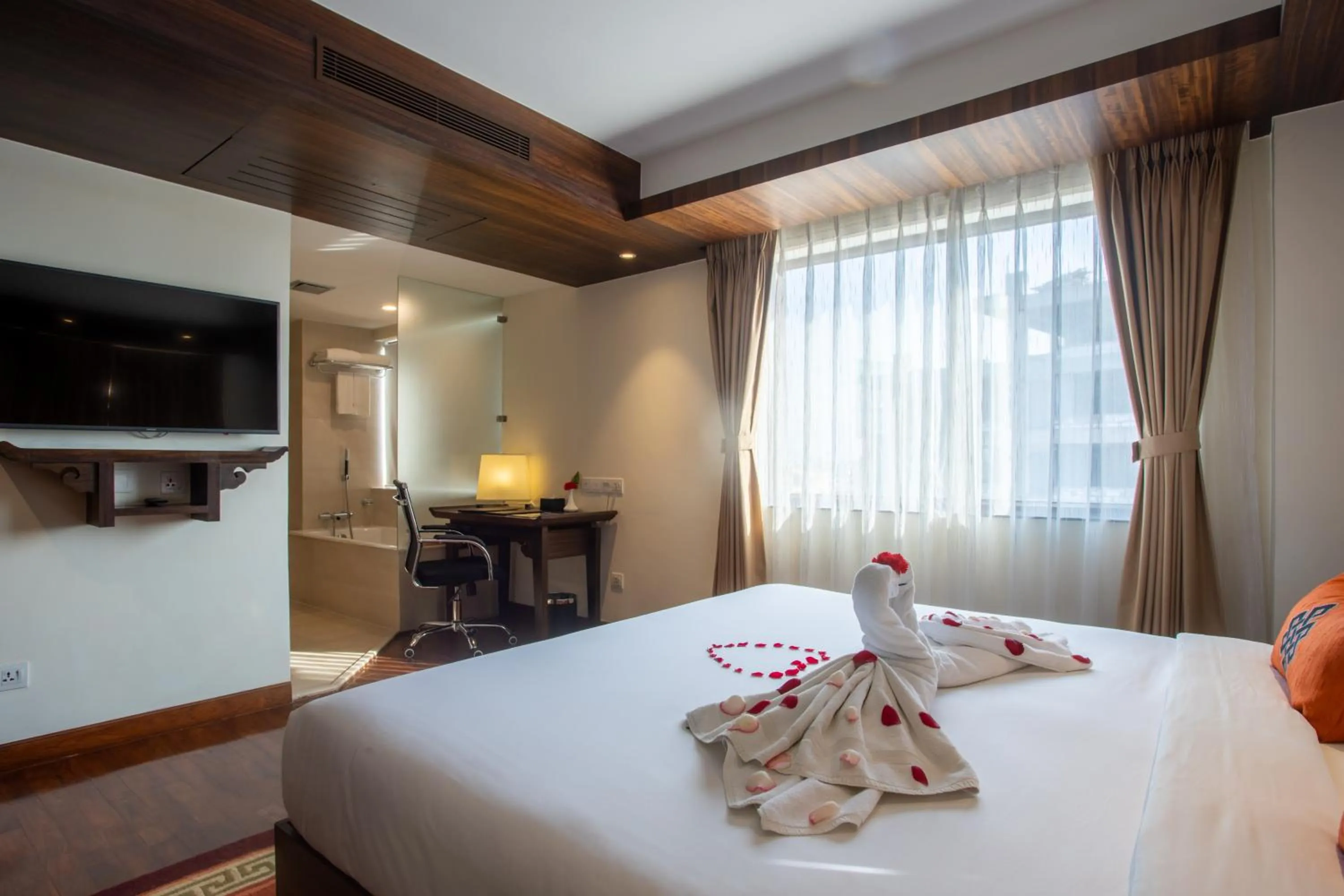 TV and multimedia, Bed in Ramada by Wyndham Kathmandu Dhumbarahi