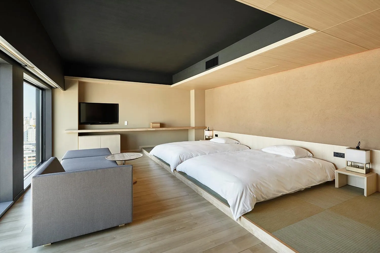 Bed in ONSEN RYOKAN YUEN SHINJUKU