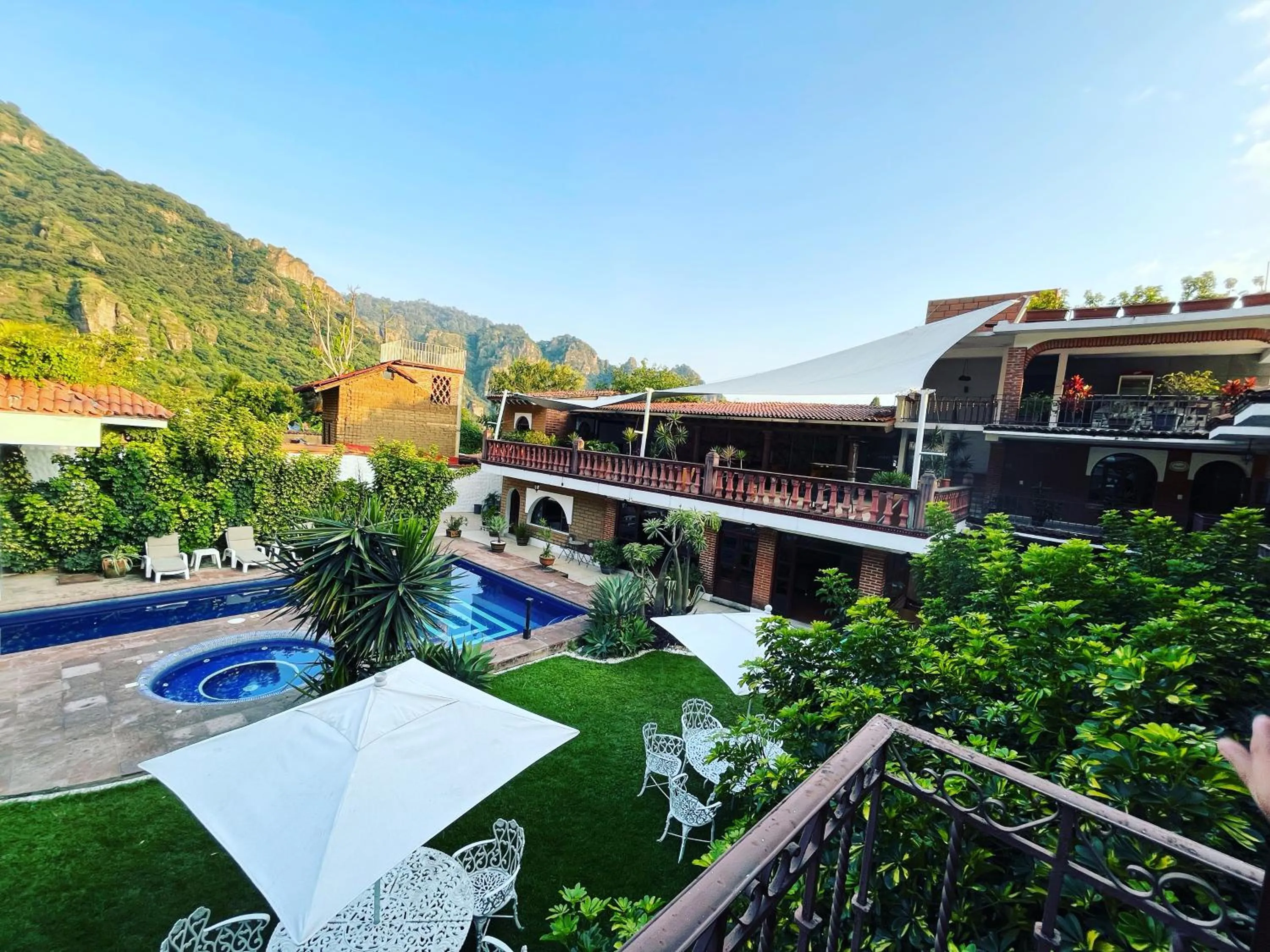 Garden view in Hotel Hacienda Ventana del Cielo