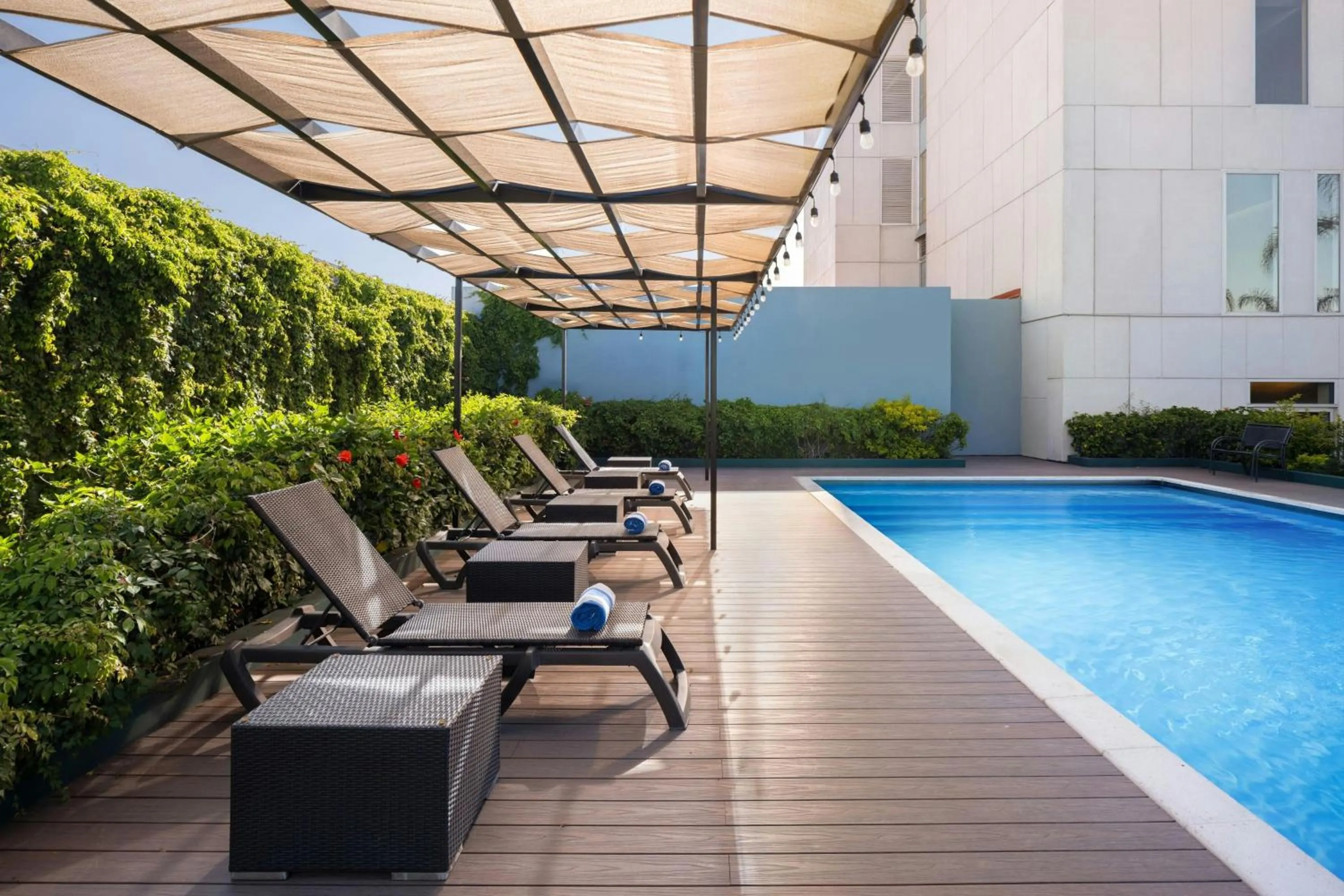 Swimming pool in Courtyard by Marriott Leon at The Poliforum