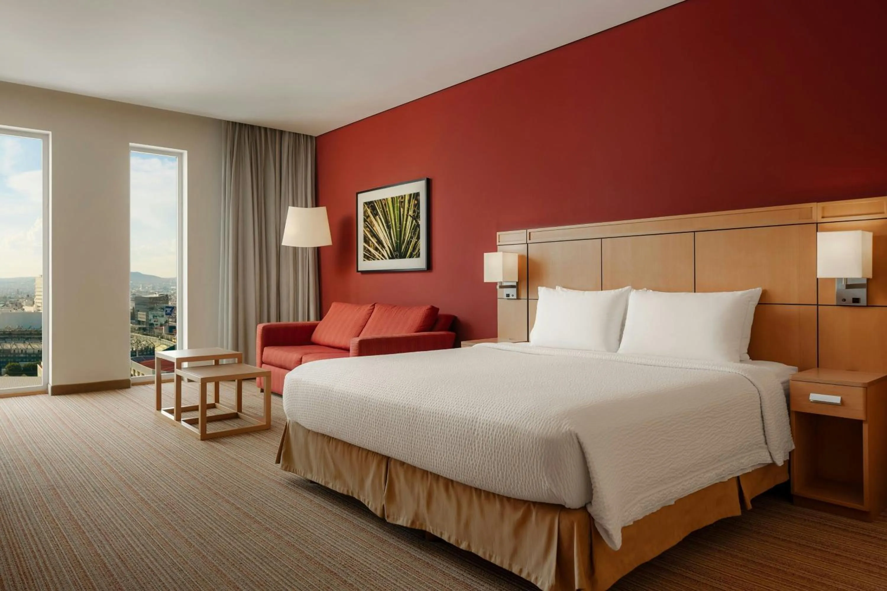 Bedroom, Bed in Courtyard by Marriott Leon at The Poliforum