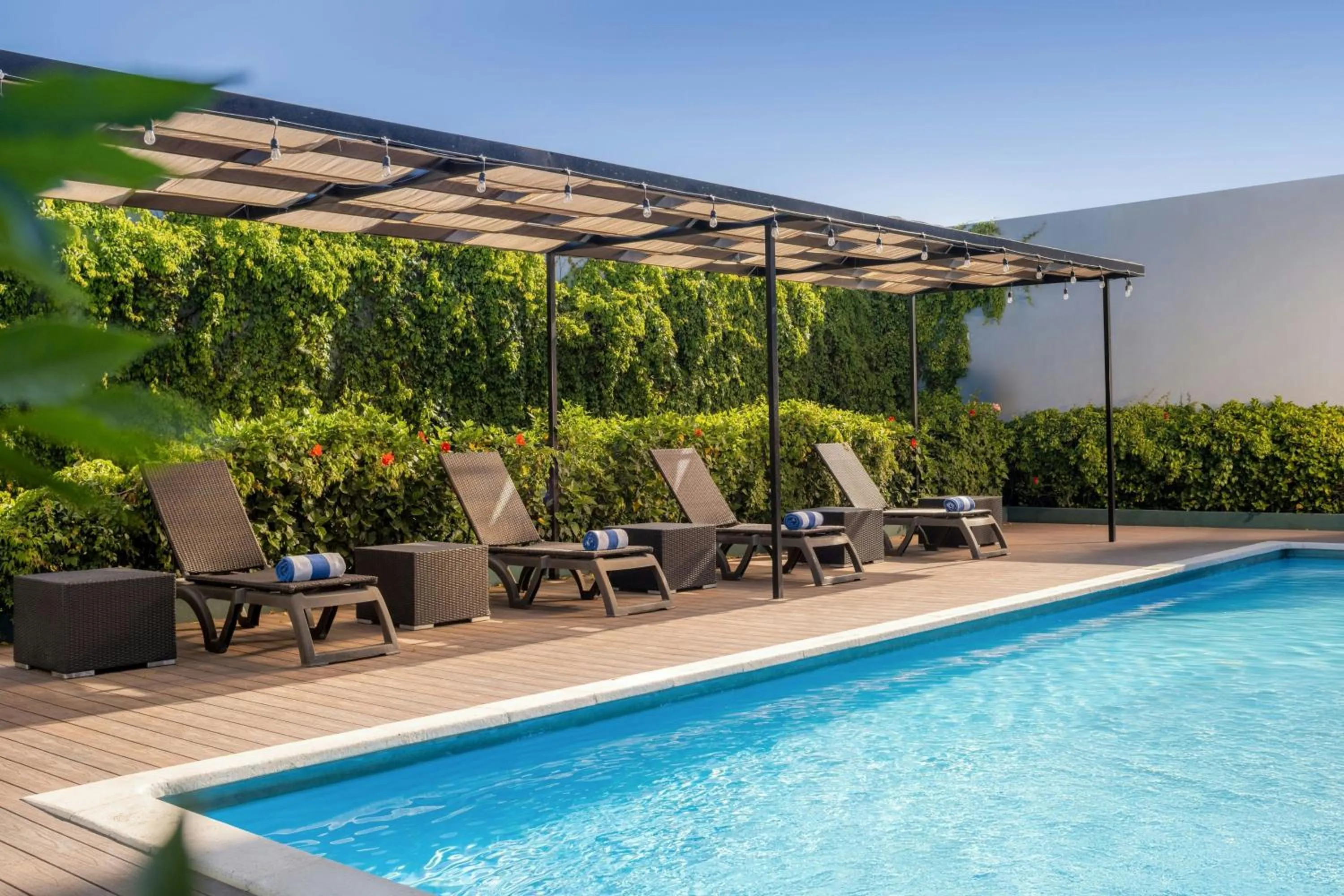 Swimming pool in Courtyard by Marriott Leon at The Poliforum