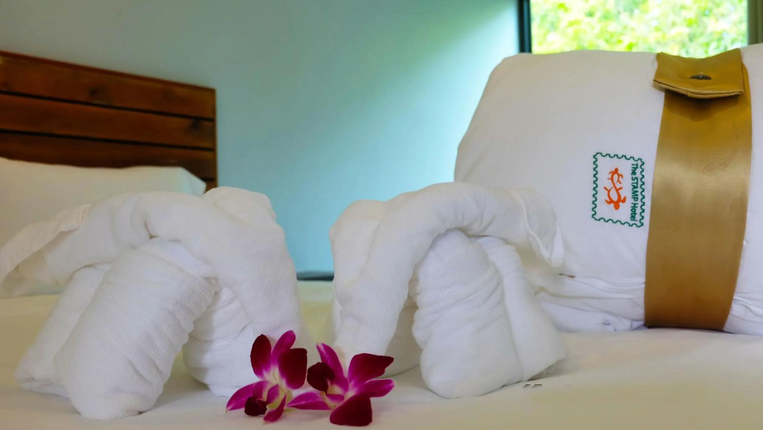 Bed in The Stamp Hotel