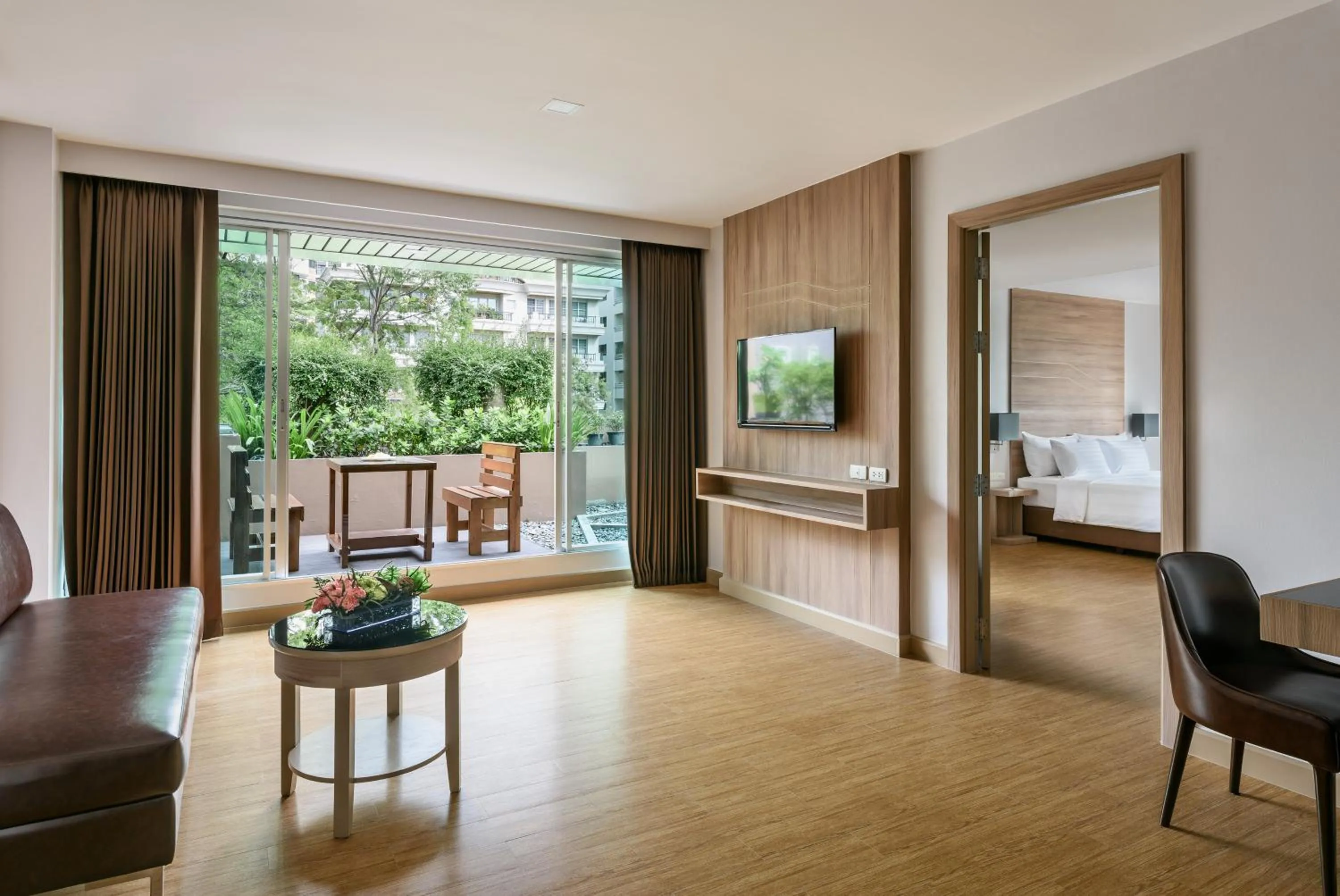 Balcony/Terrace, Bed in Adelphi Grande Sukhumvit