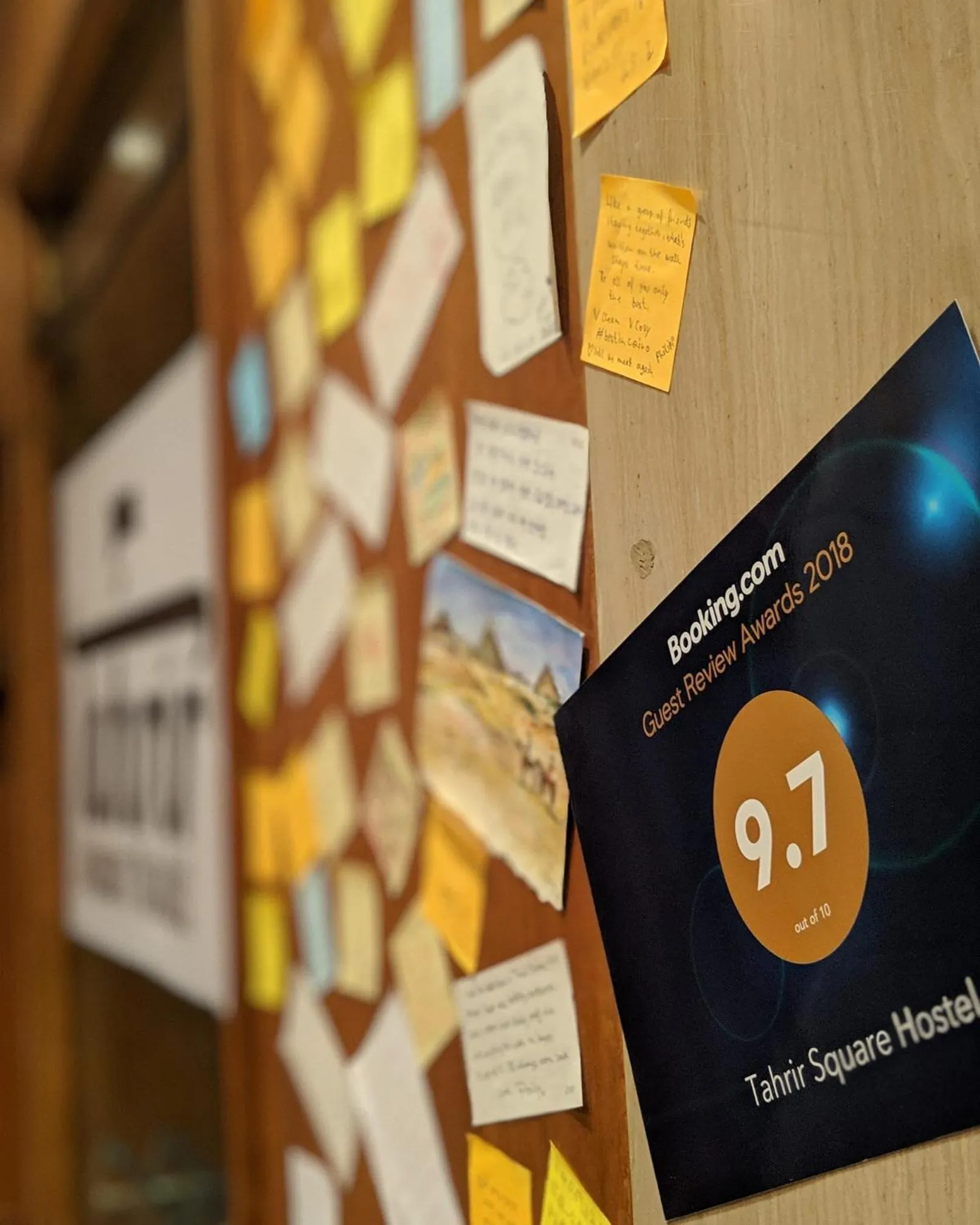 Certificate/Award in Tahrir Square Hostel