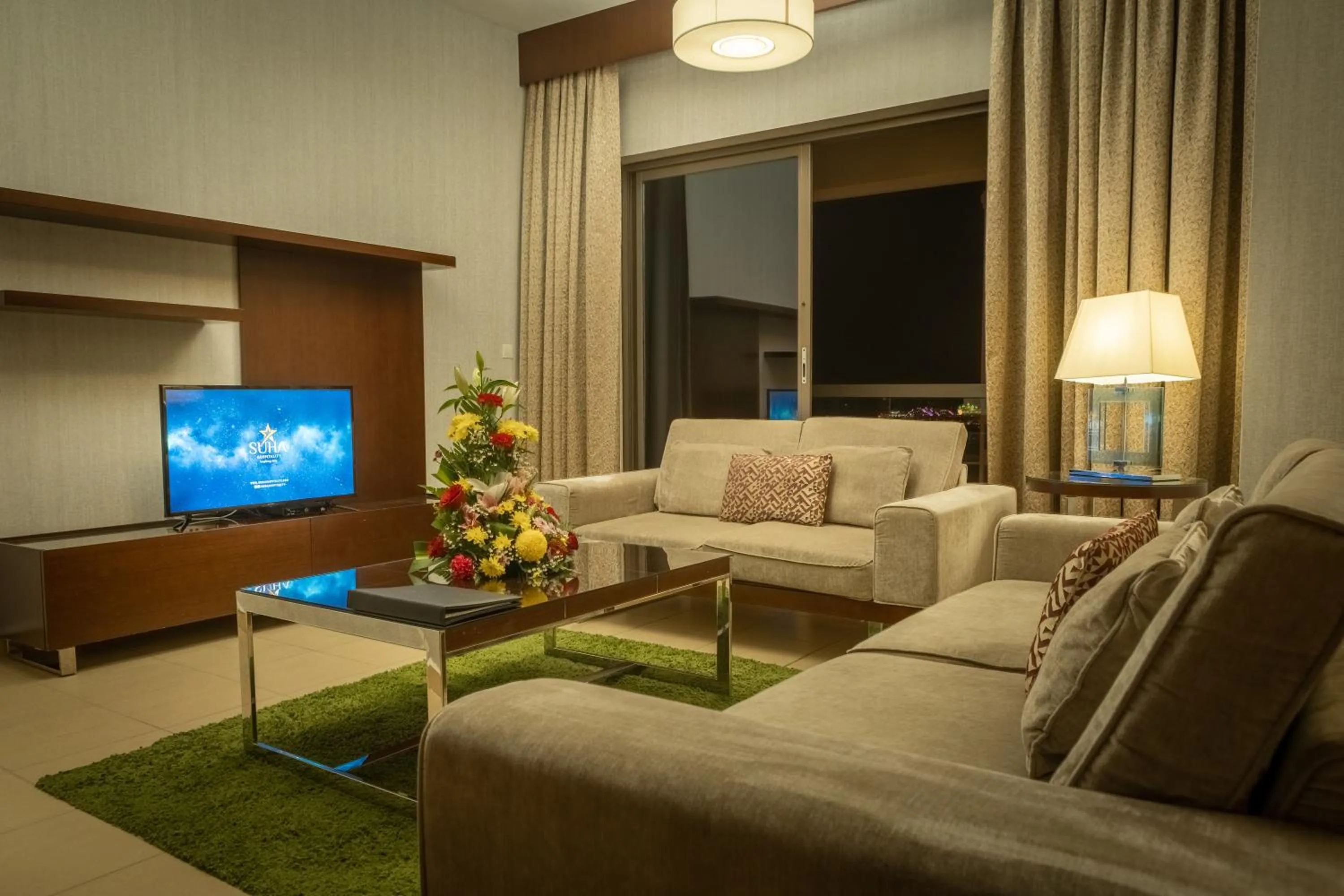 Living room in SUHA JBR Hotel Apartments