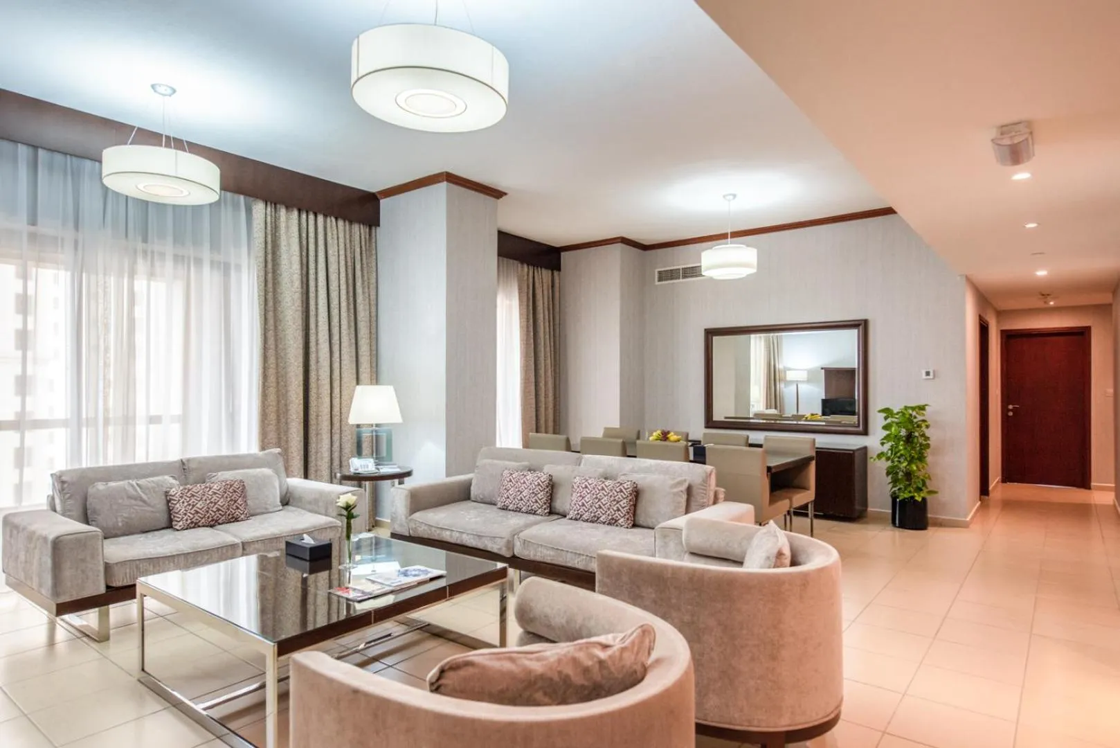 Living room in SUHA JBR Hotel Apartments