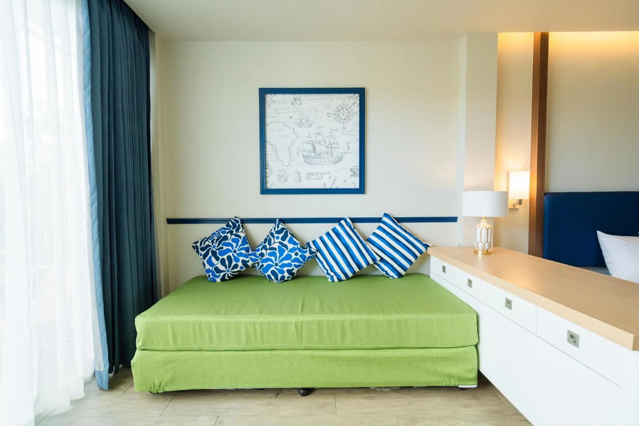 Seating area, Bed in Phuket Boat Quay Hotel Panwa Beach