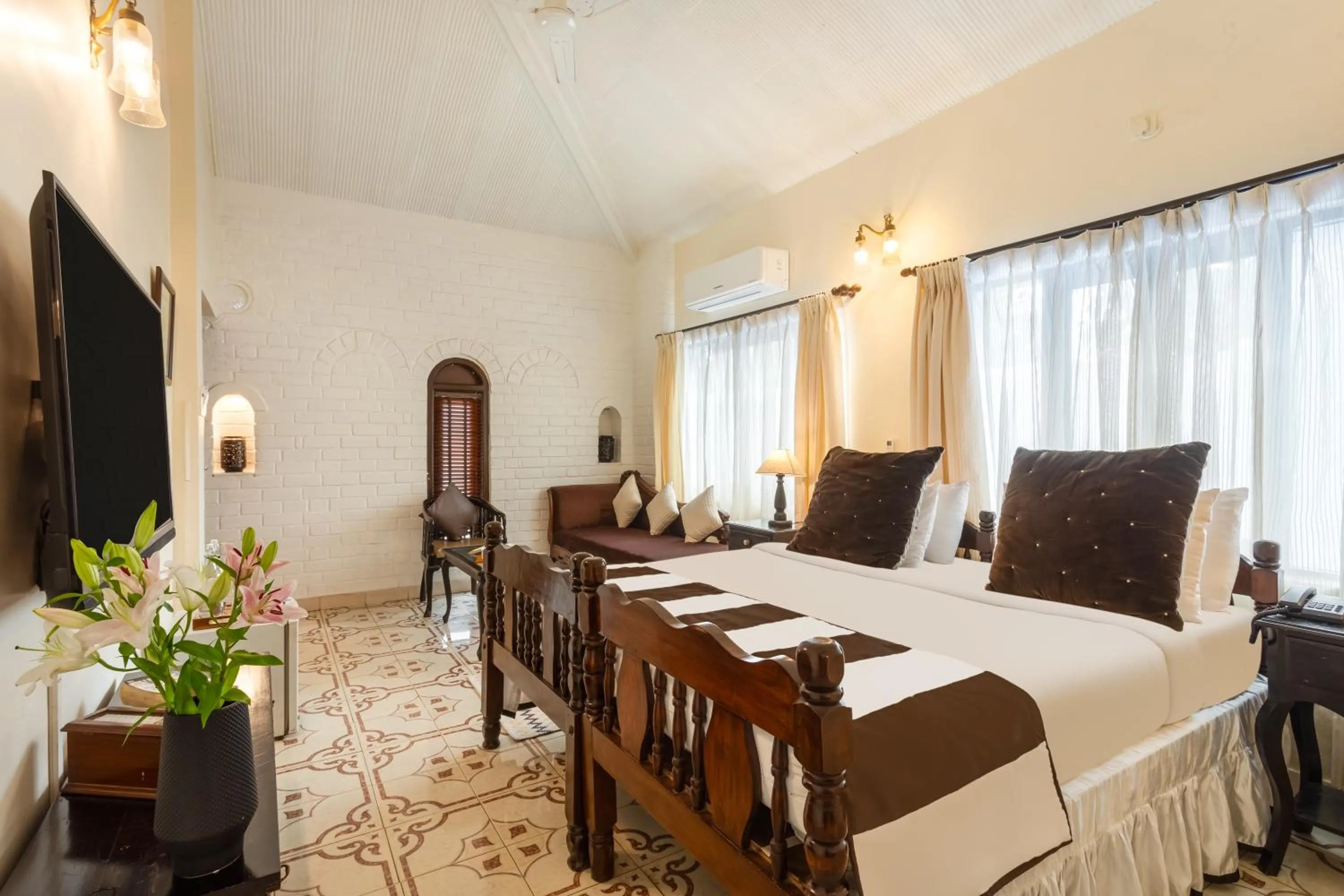 Bed in The Tamarind Hotel - A Boutique Heritage Stay, Anjuna - Goa