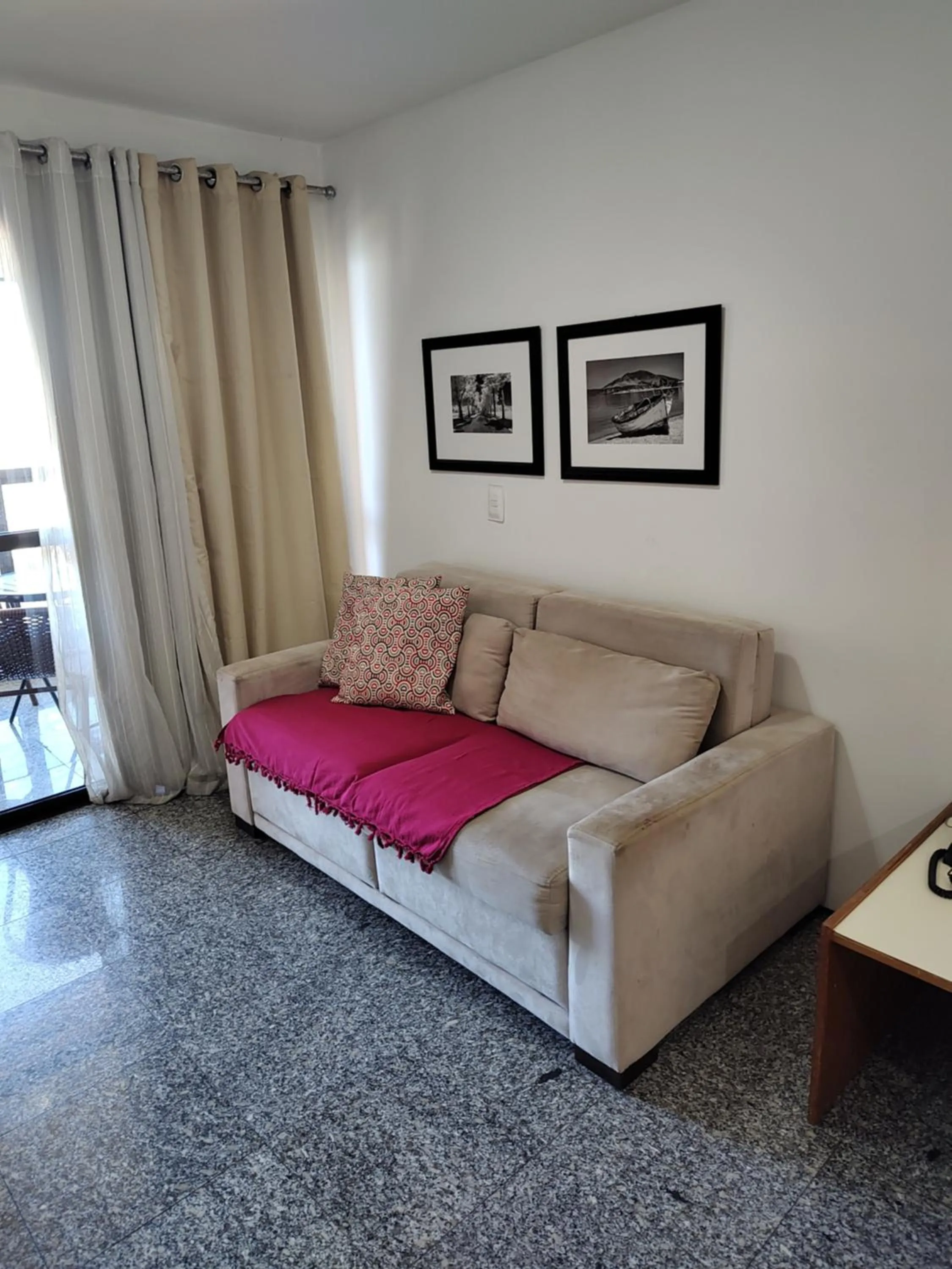 Living room, Bed in Iracema Flat 2102 Beira Mar