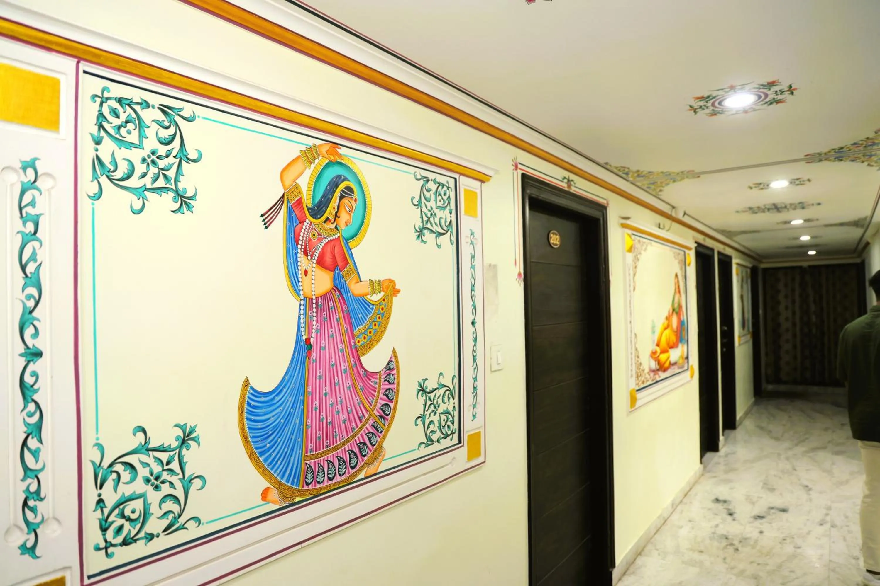 Decorative detail in Hotel Pulse Inn- Near Jaipur Railway Station