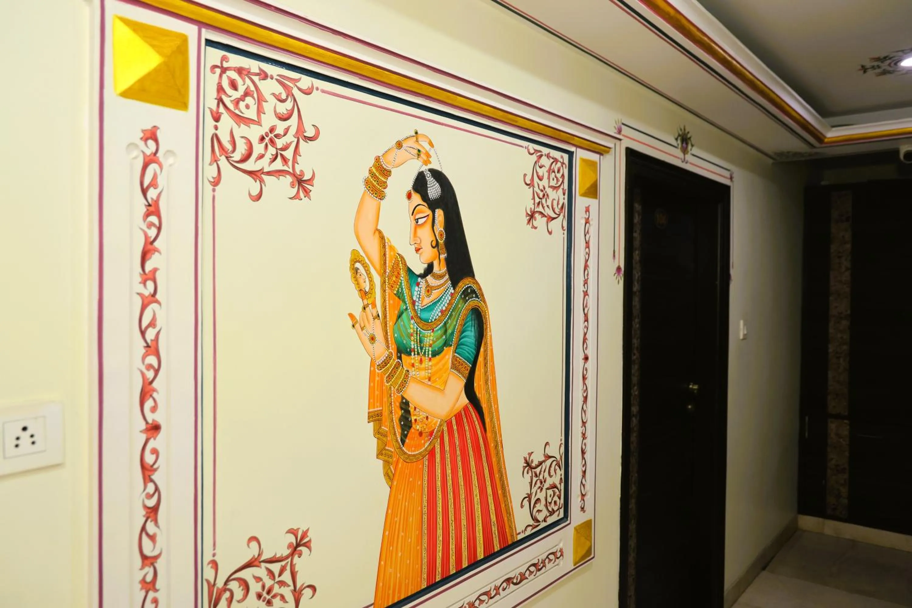 Decorative detail in Hotel Pulse Inn- Near Jaipur Railway Station