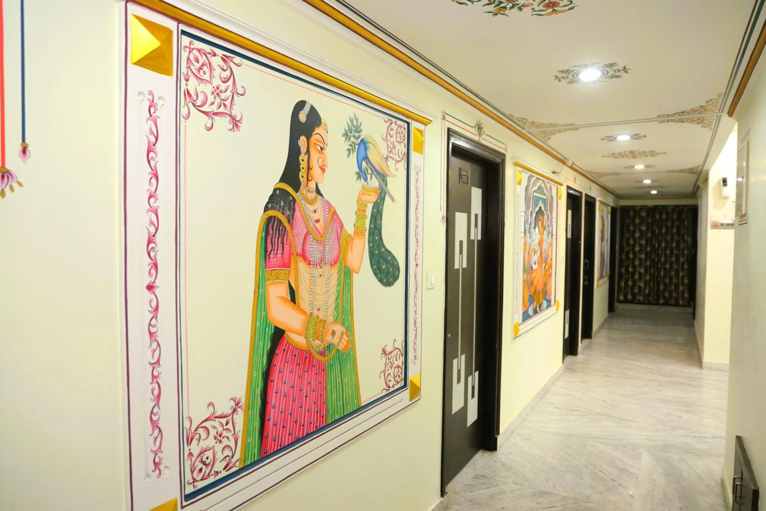 Decorative detail in Hotel Pulse Inn- Near Jaipur Railway Station