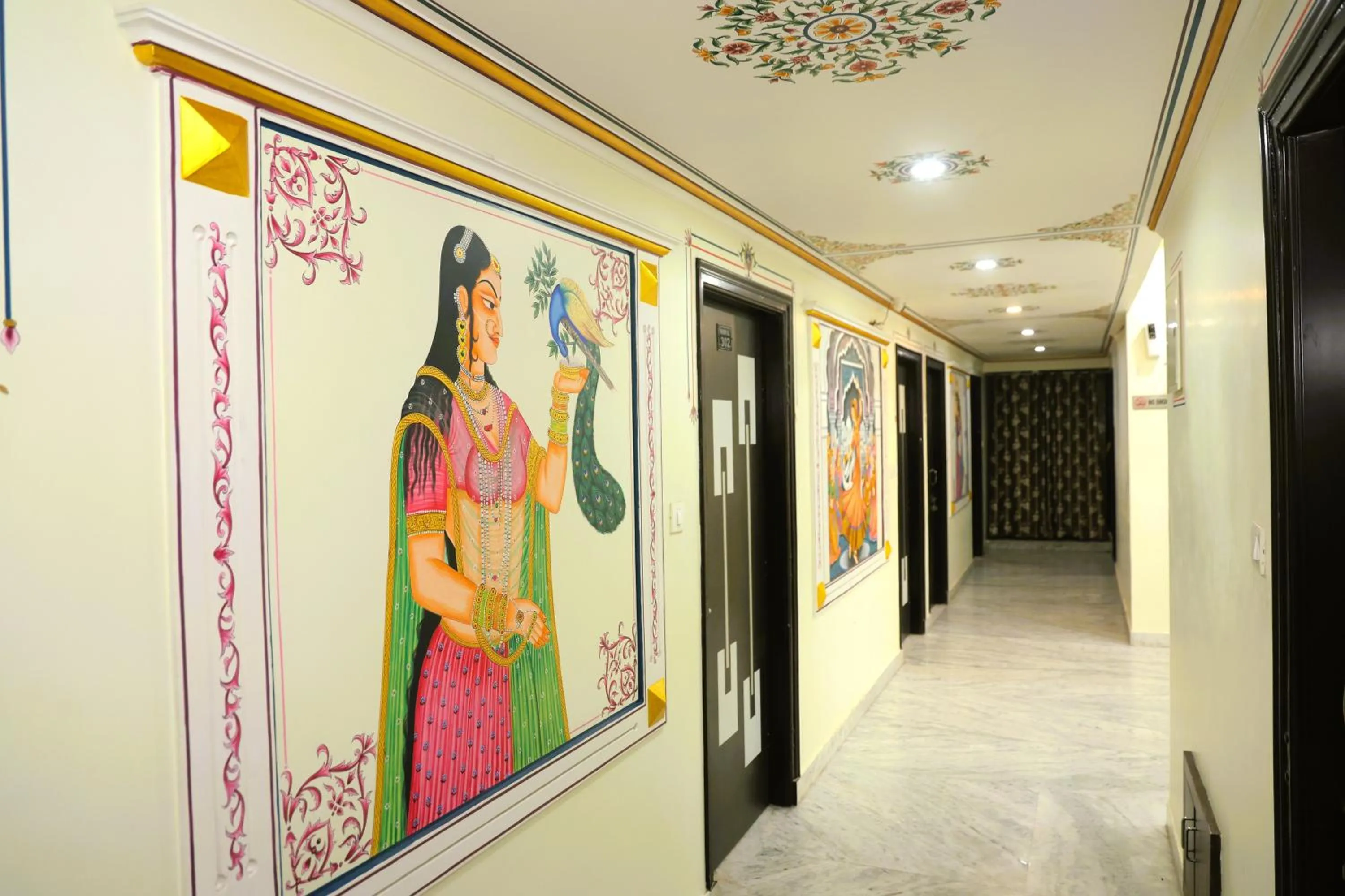 Decorative detail in Hotel Pulse Inn- Near Jaipur Railway Station