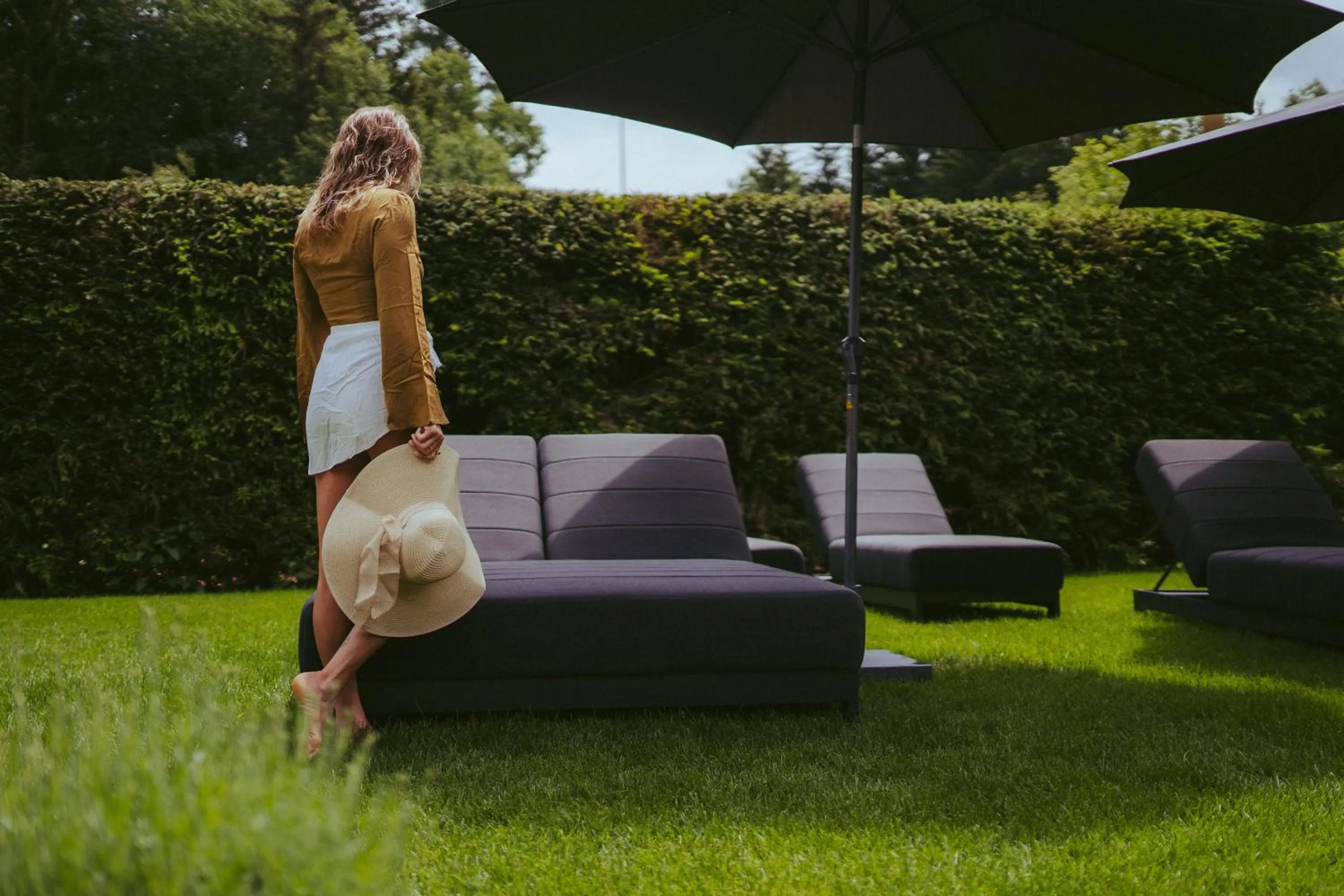 sunbed in Nancy's Holiday Homes Dolomites