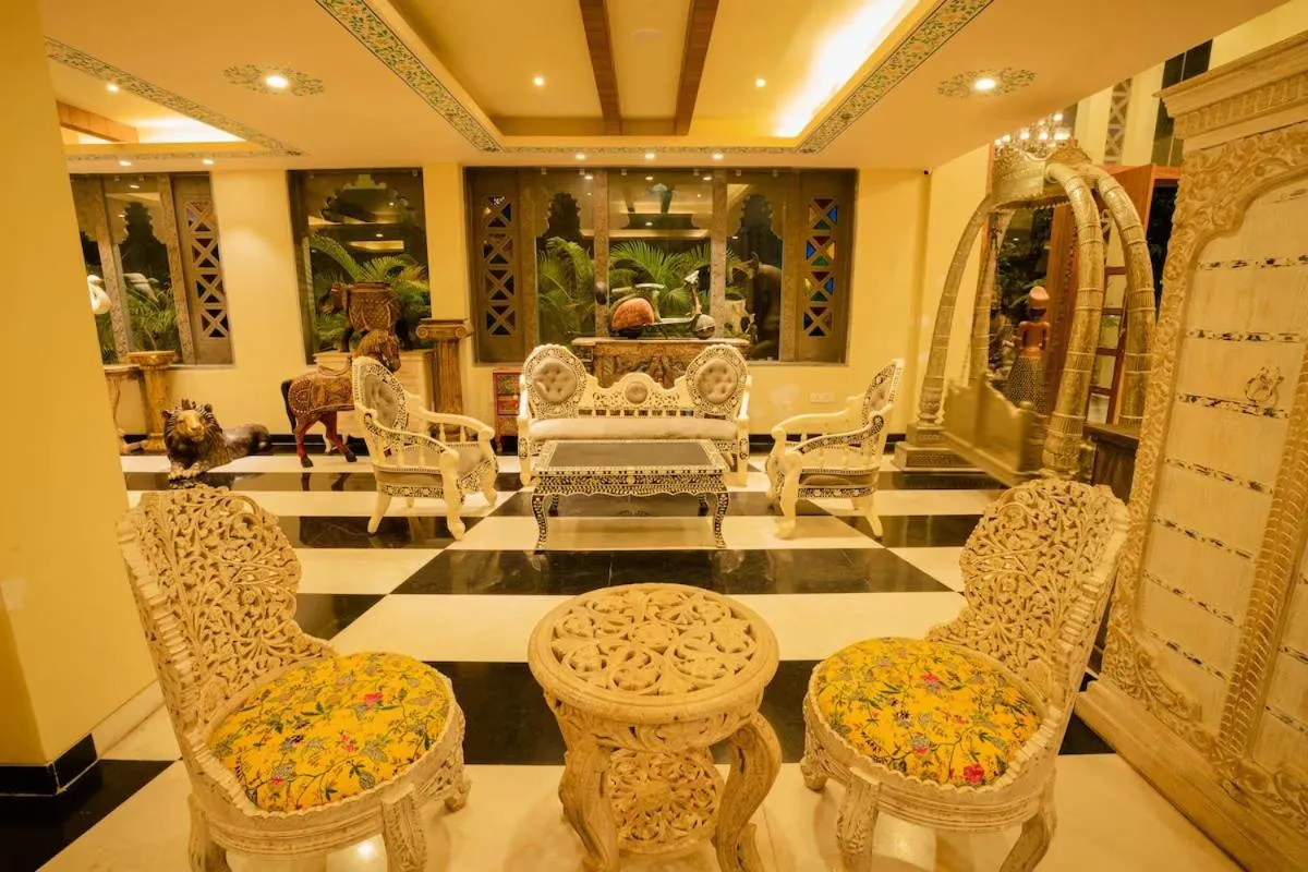 Seating area in The Ramvilas - A Rooftop Pichola Lake View Hotel