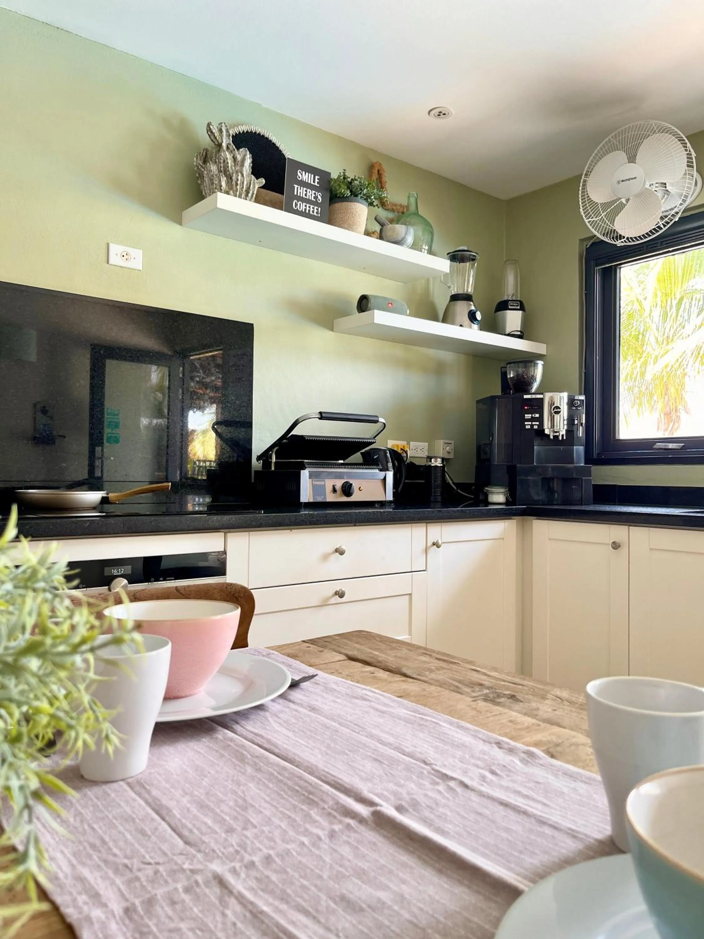 Communal kitchen in Oasis guesthouse, Boutique Style Hotel