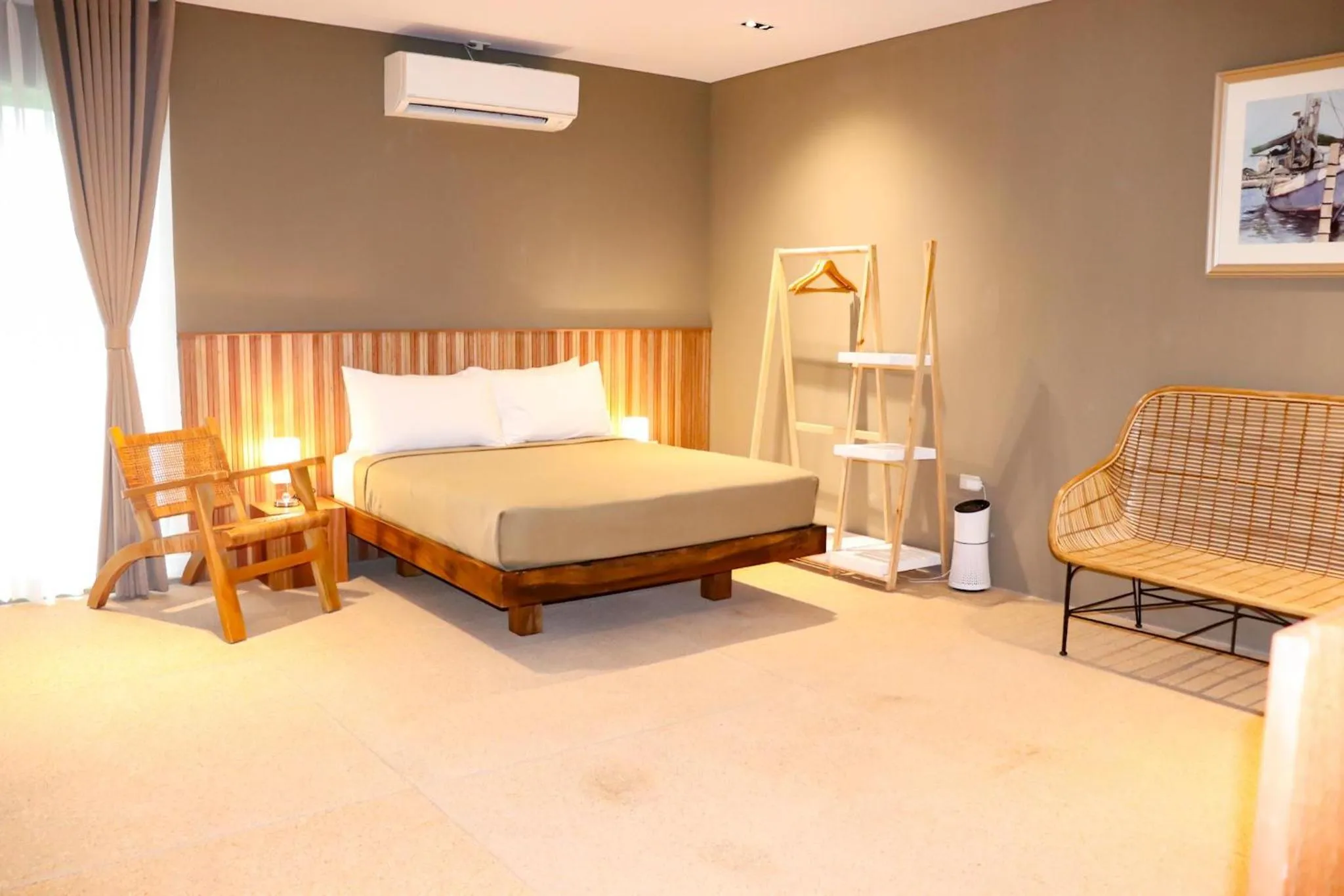 Seating area in Cala Laiya