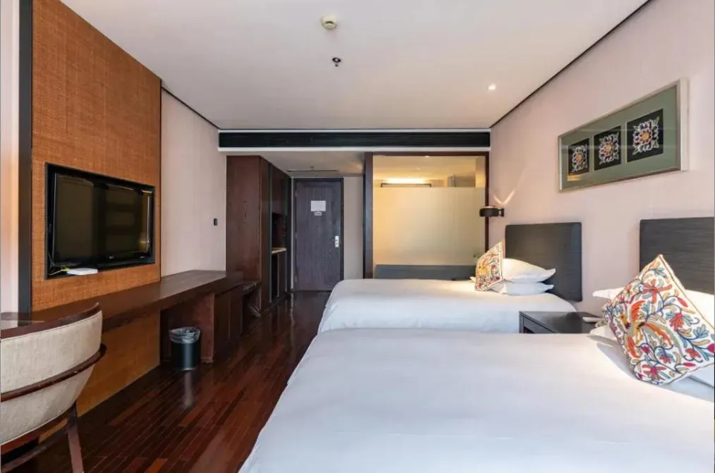 Bedroom in SSAW Boutique Hotel Hangzhou Xiaoshan Yinlong Hangfachang Subway