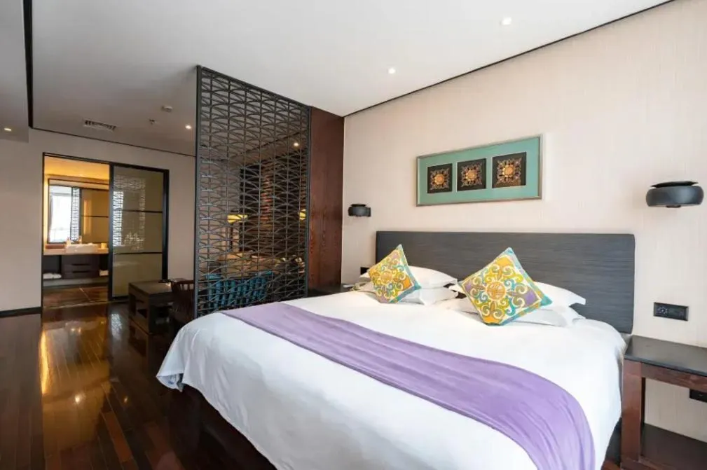 Bedroom in SSAW Boutique Hotel Hangzhou Xiaoshan Yinlong Hangfachang Subway