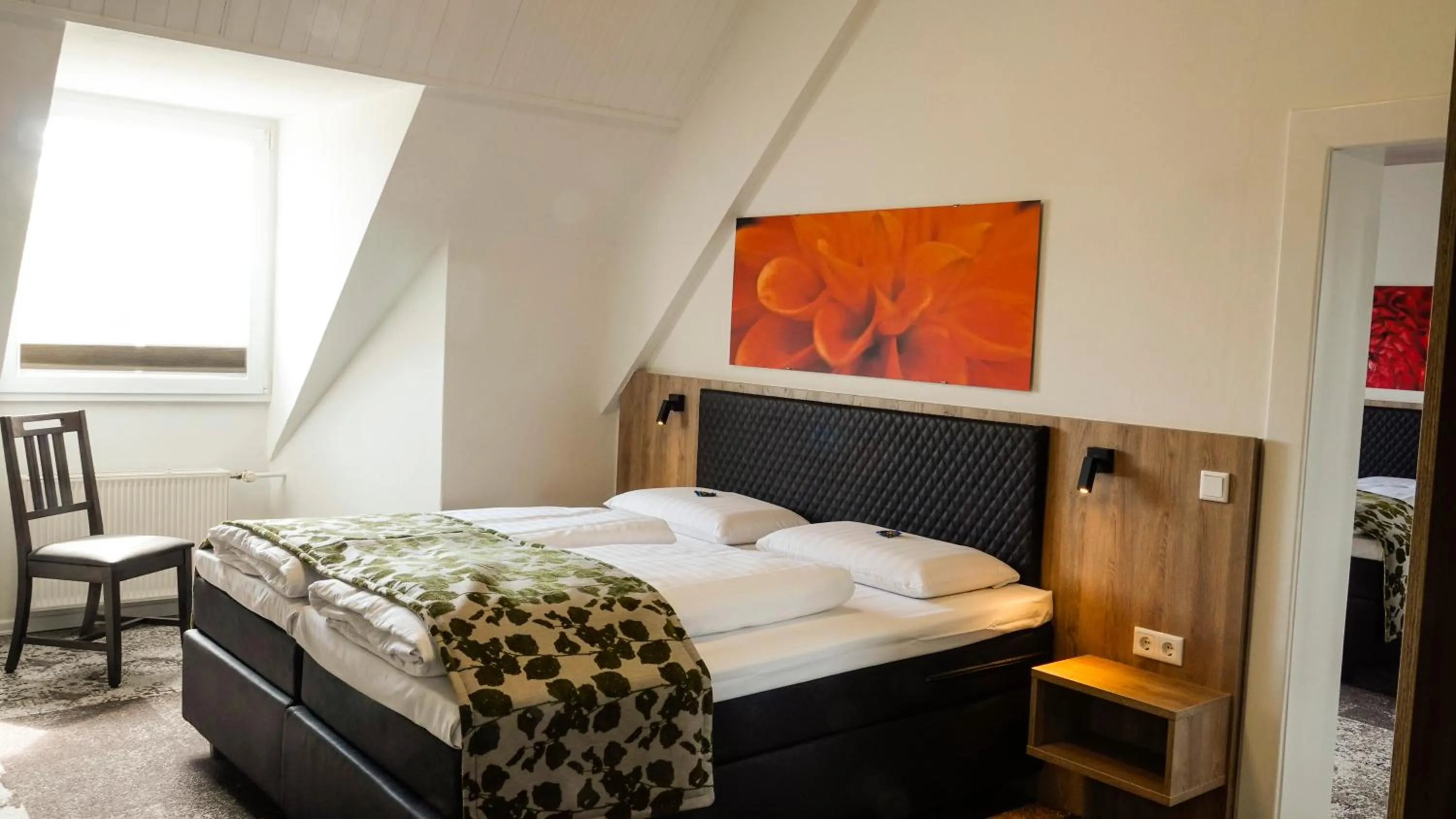Photo of the whole room, Bed in Nierswalder Landhaus