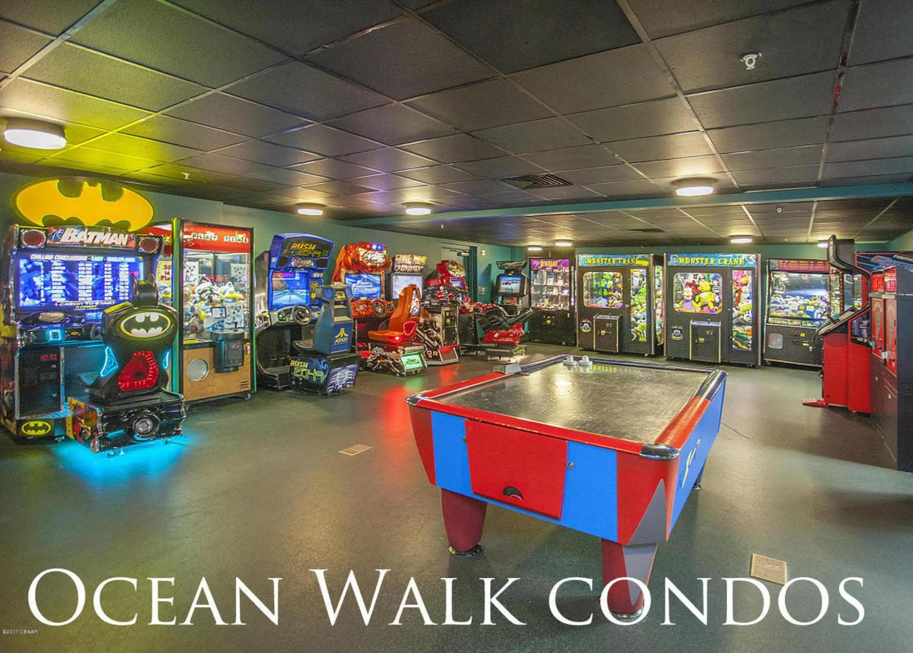 Game Room in Ocean Walk Resort Magnificent Ocean Front View