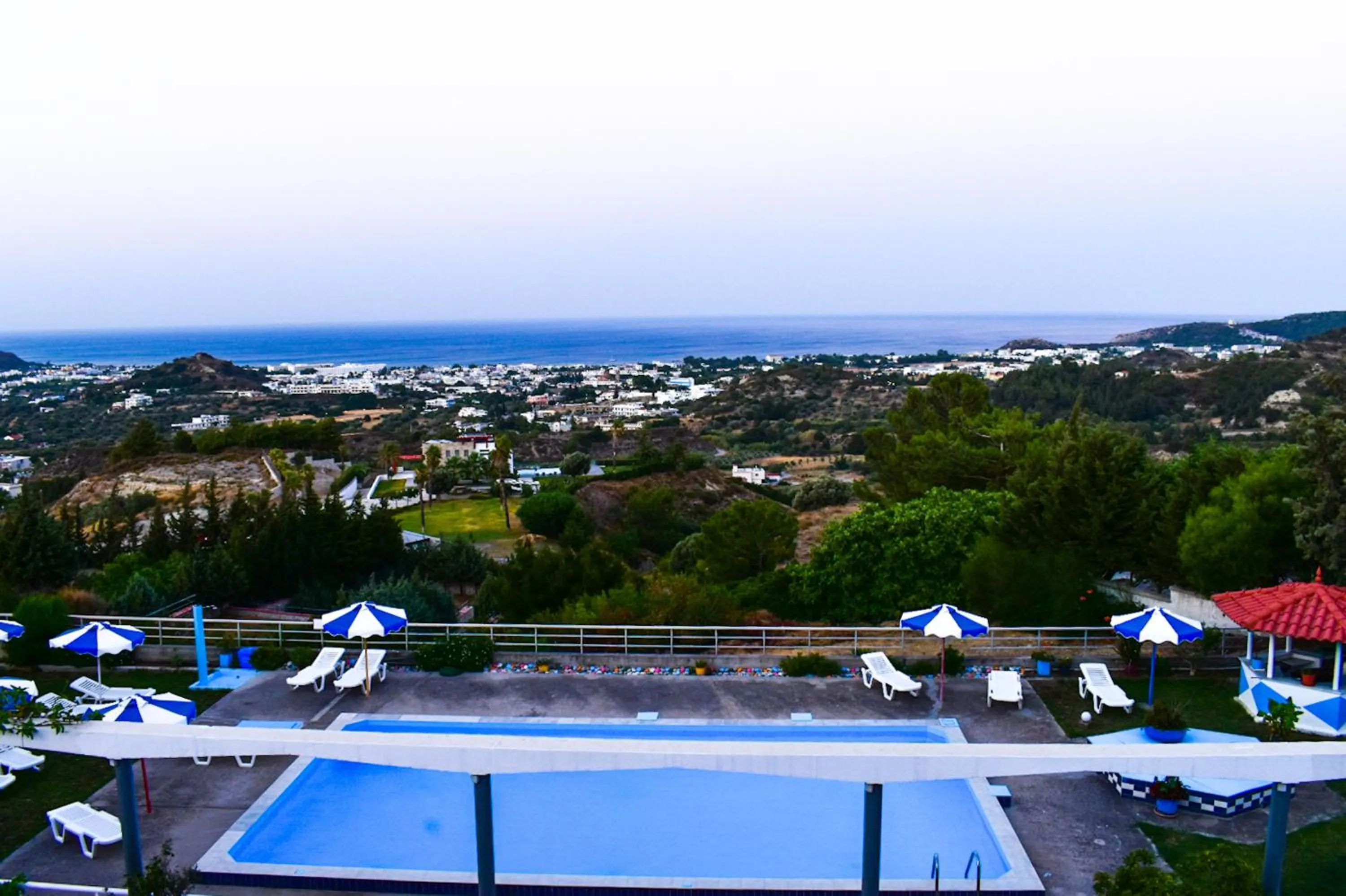 Pool view in Oleander Studios