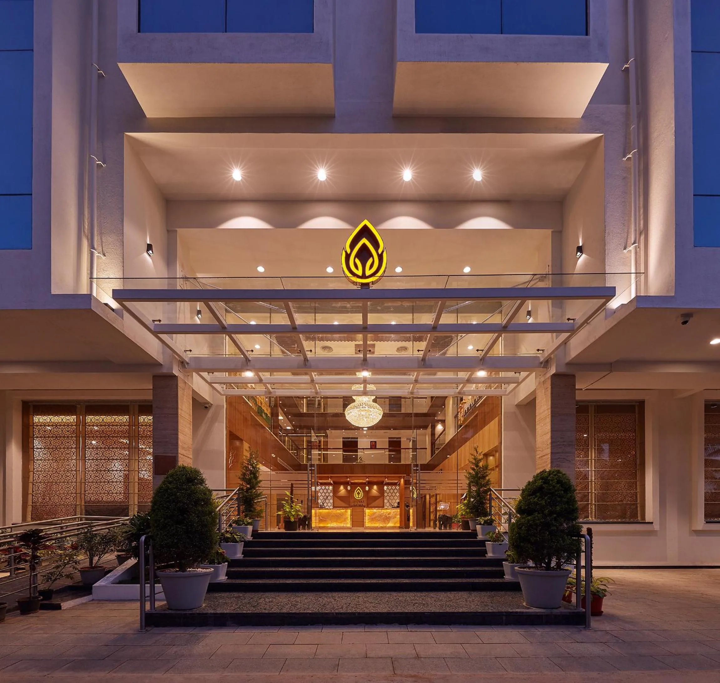 Facade/entrance in Shivas Galaxy Hotel