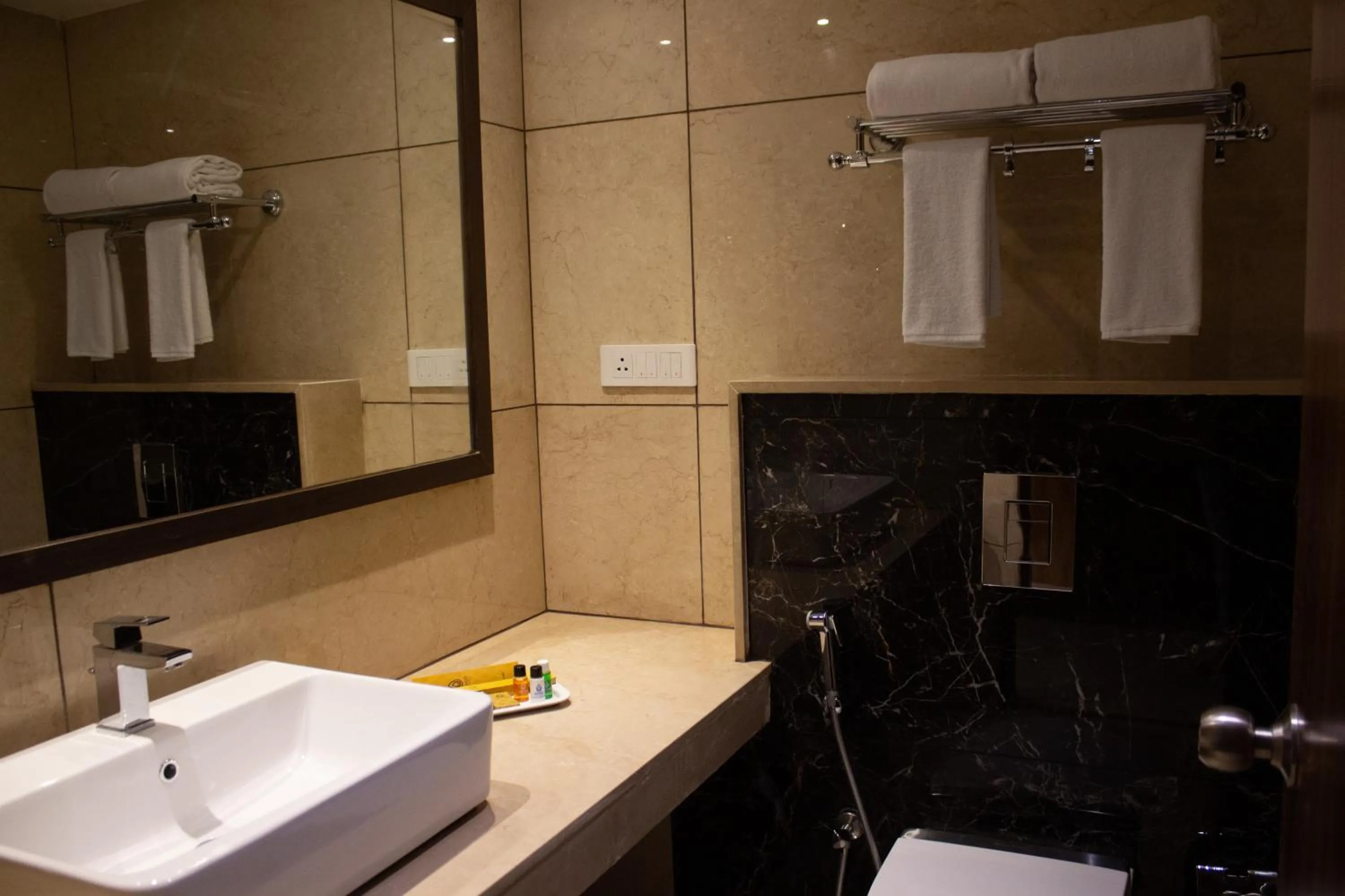 Bathroom in Shivas Galaxy Hotel