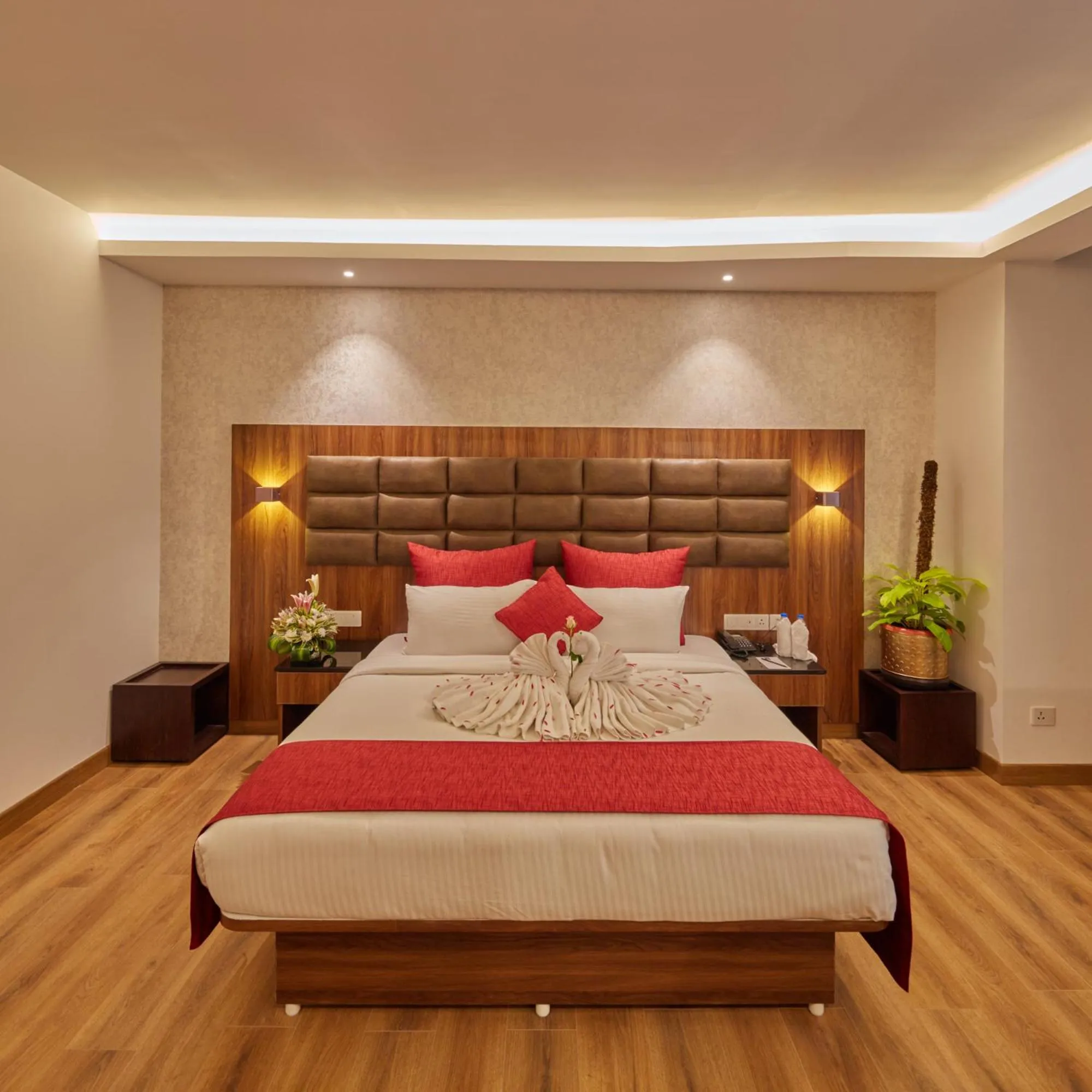 Photo of the whole room, Bed in Shivas Galaxy Hotel