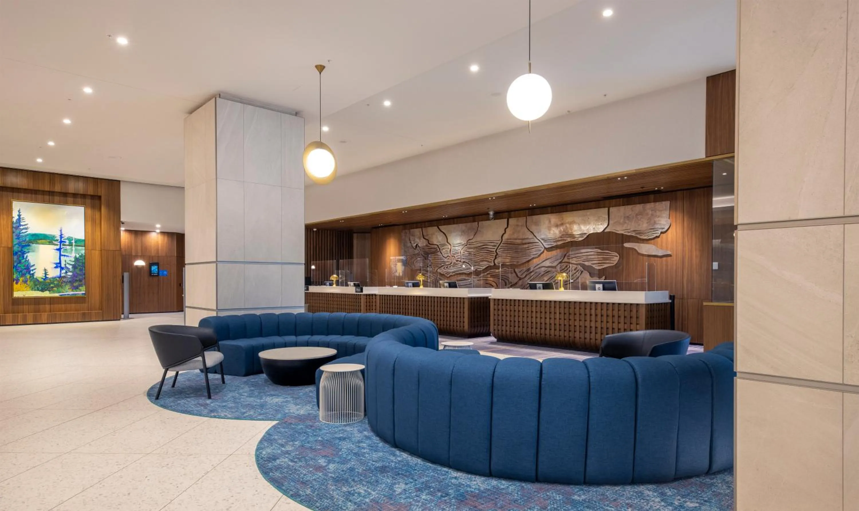Lobby or reception in Hilton Quebec