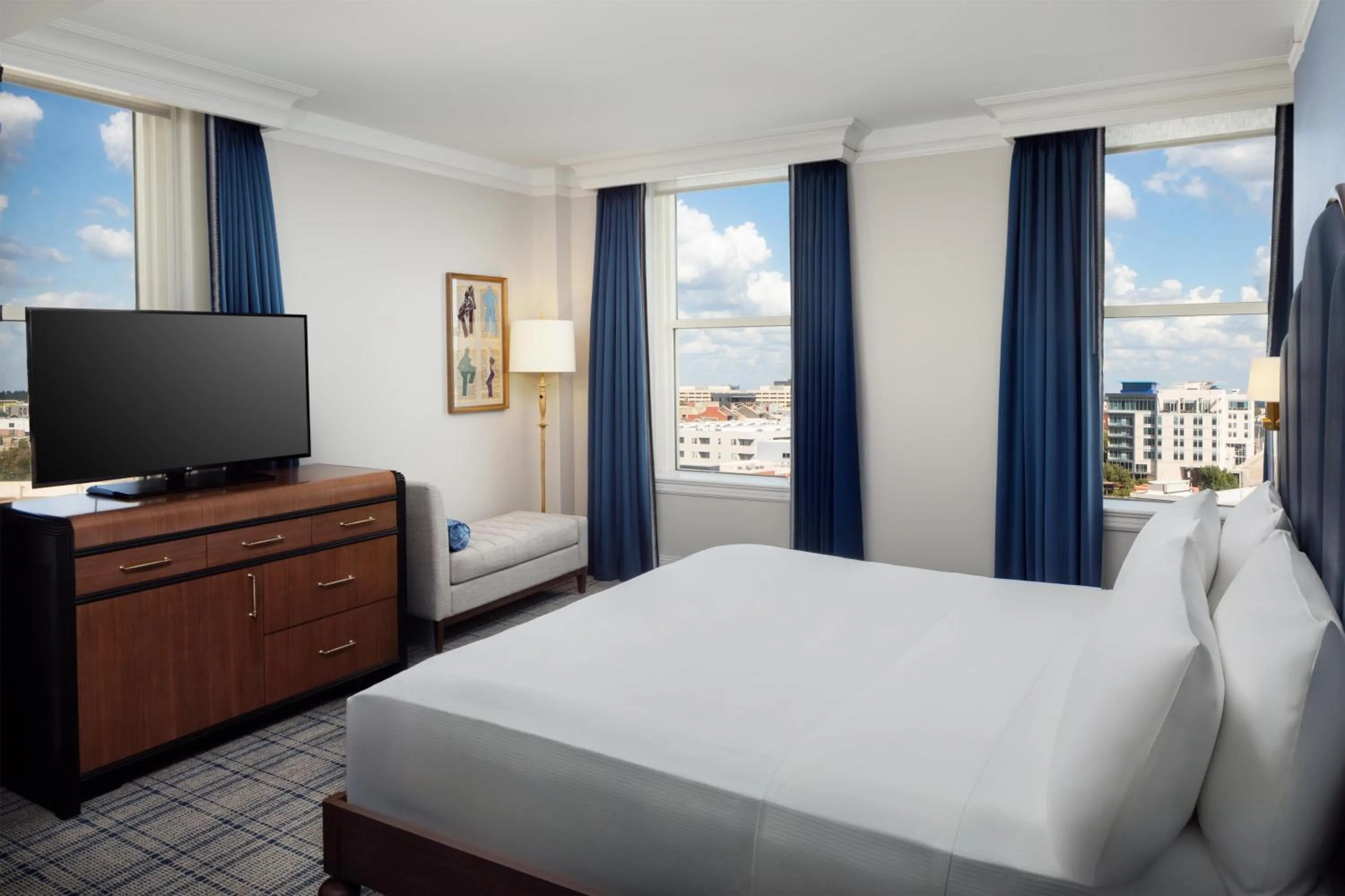 Bed in The Skirvin Hilton Oklahoma City