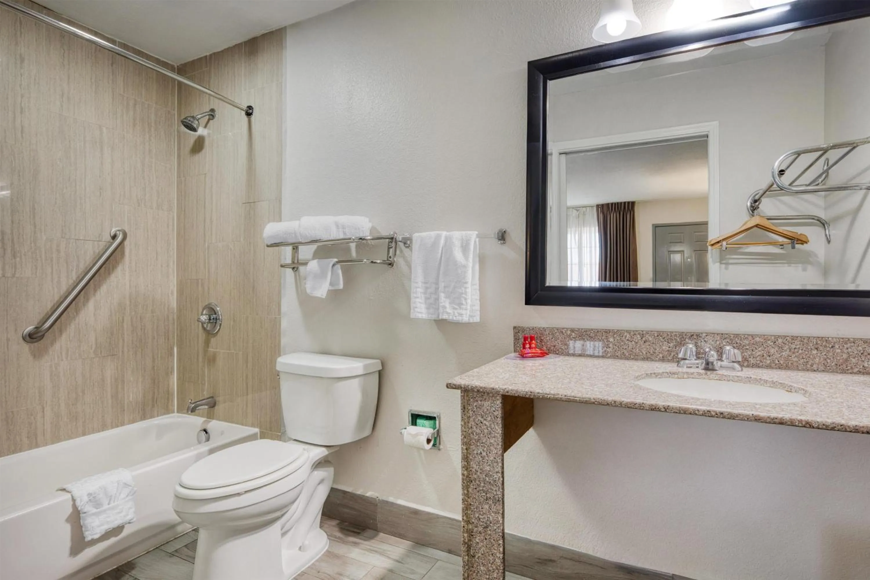 Bathroom in SureStay Hotel by Best Western Terrell