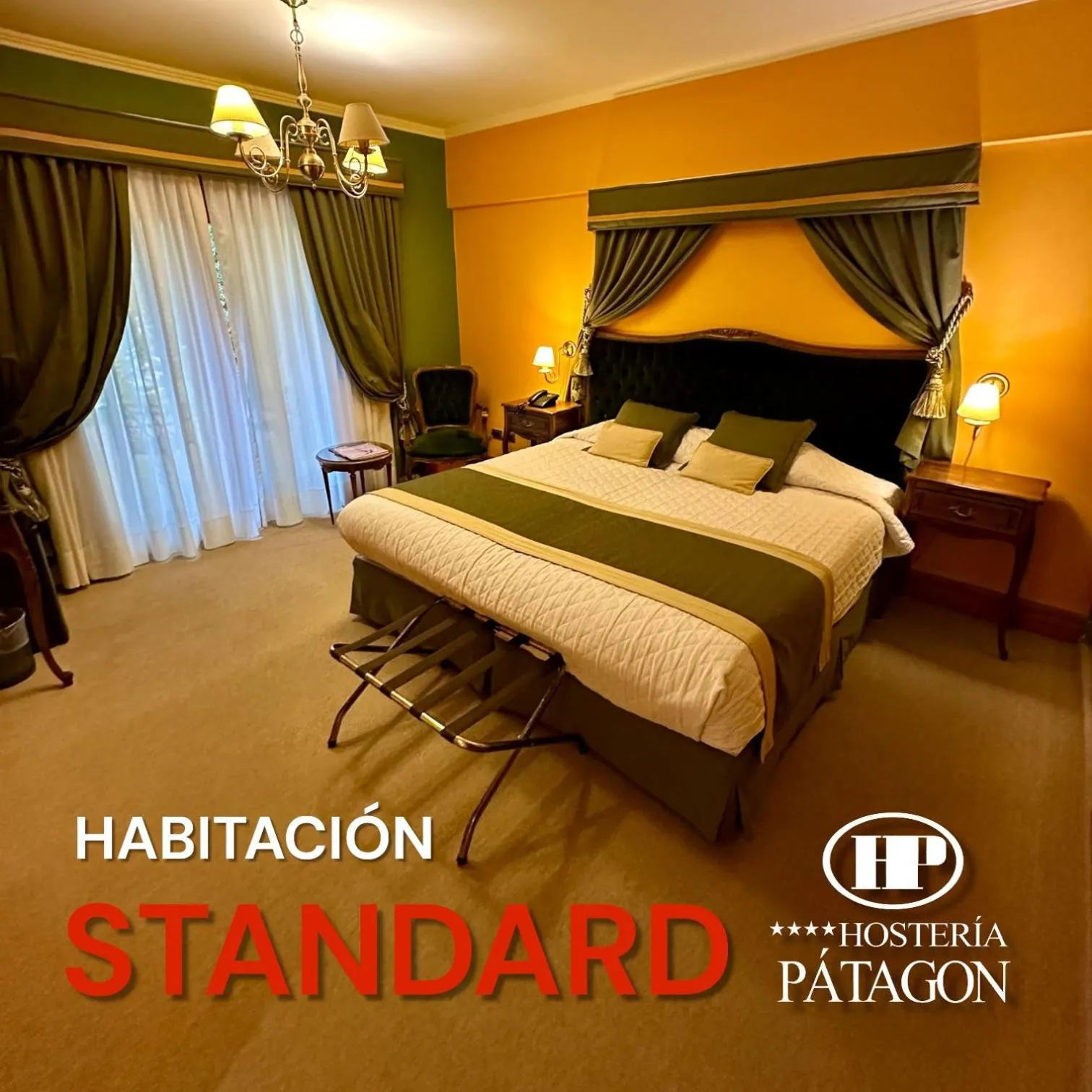 Bed in Hosteria Patagon