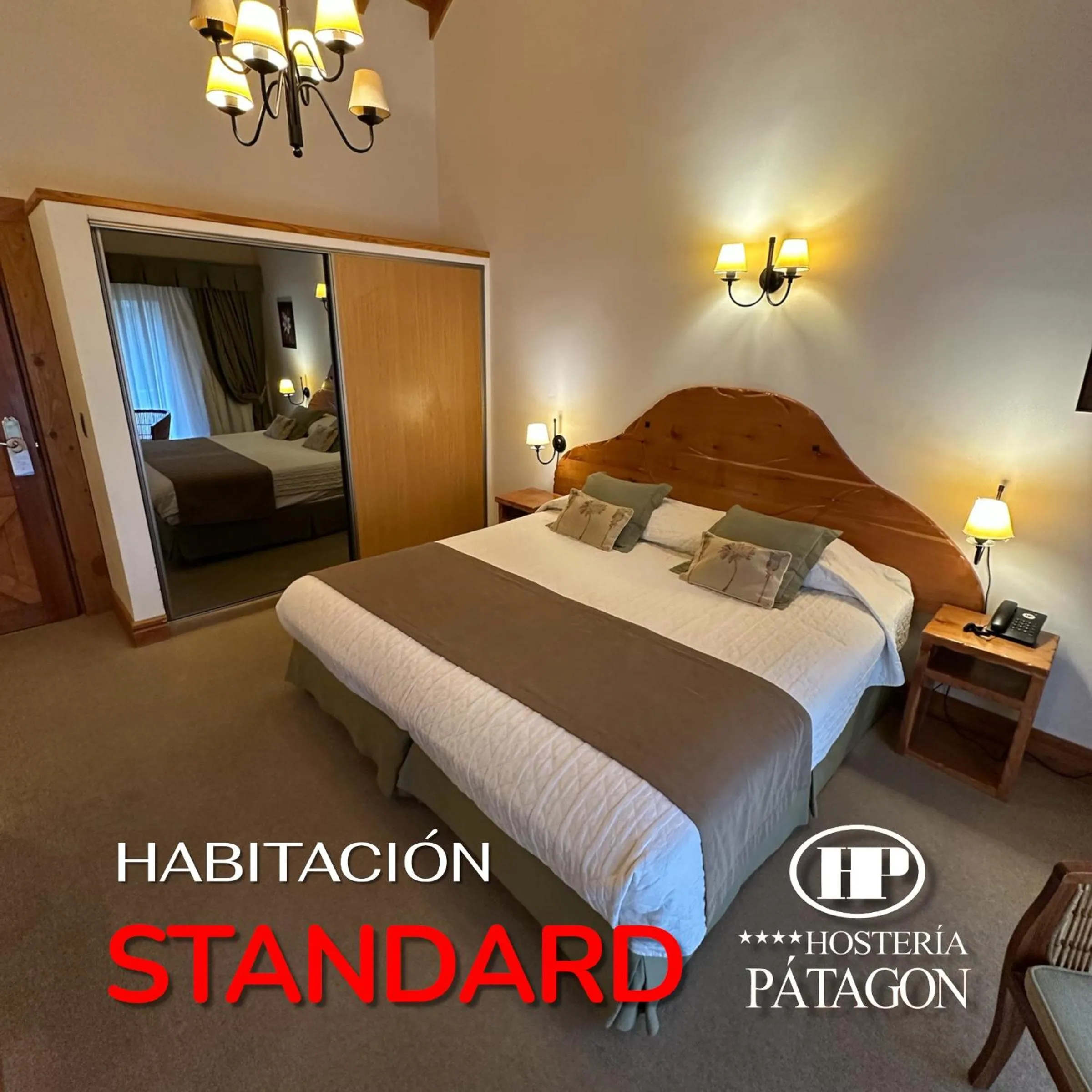 Bed in Hosteria Patagon