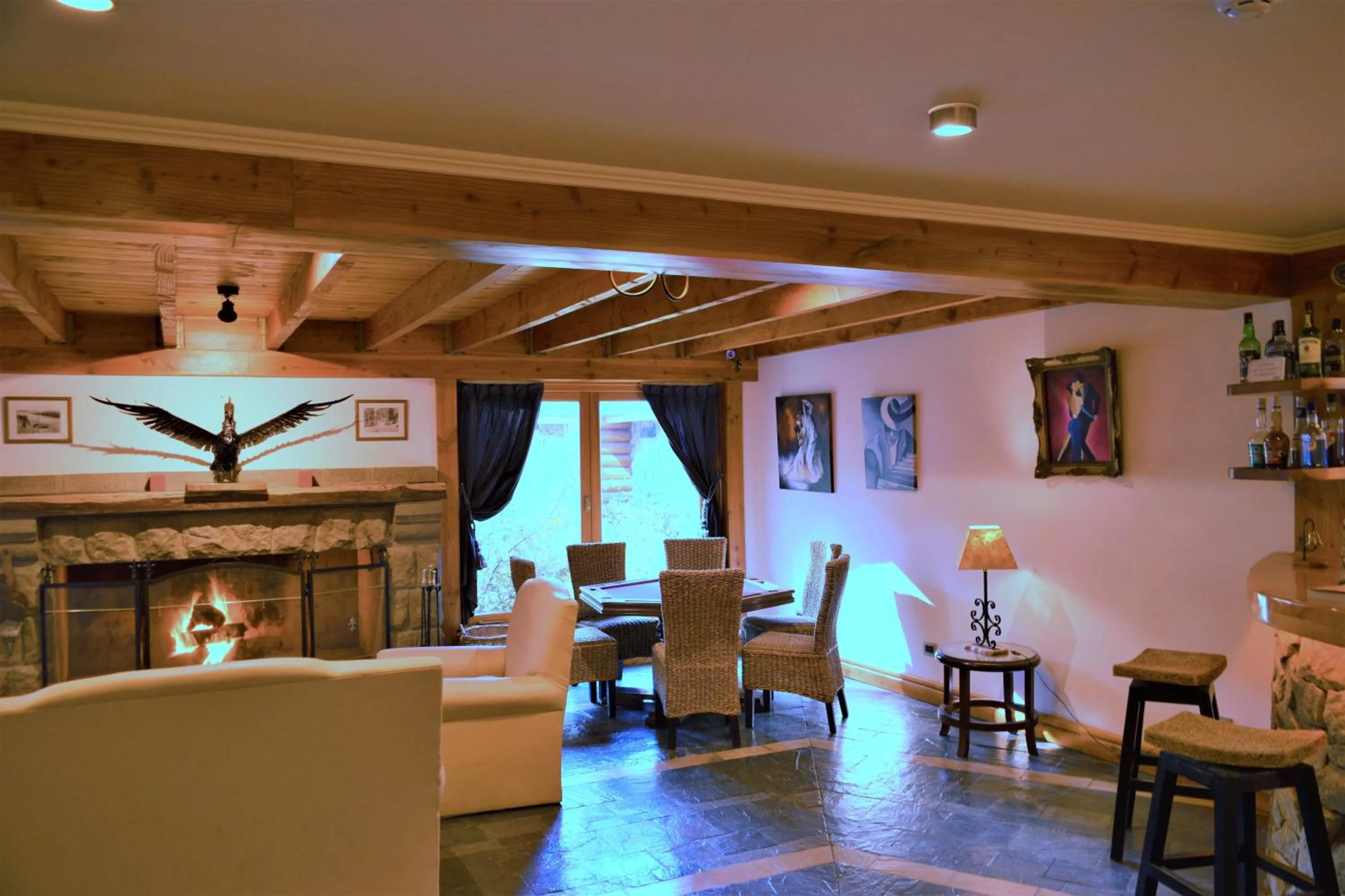 Living room in Hosteria Patagon