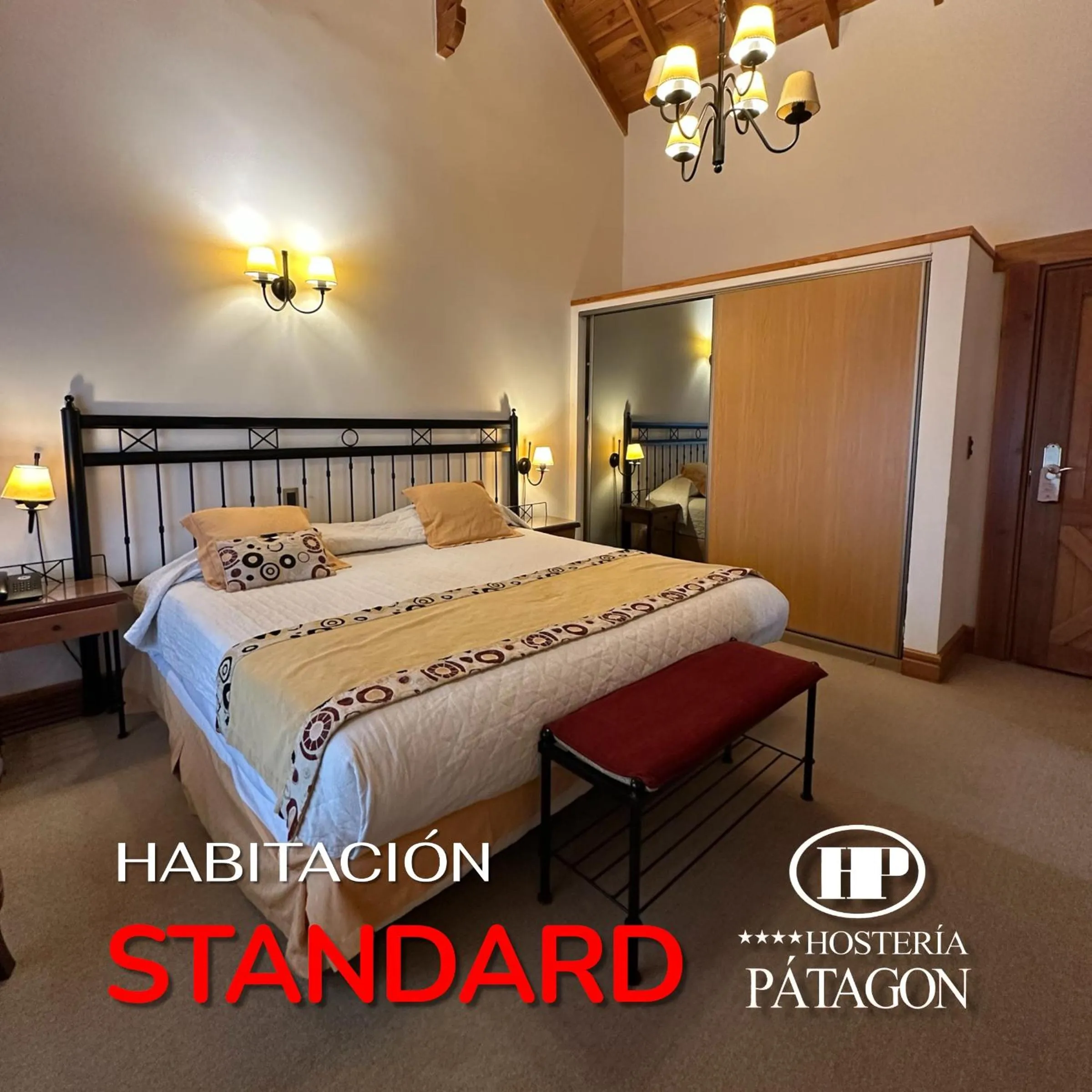 Bed in Hosteria Patagon