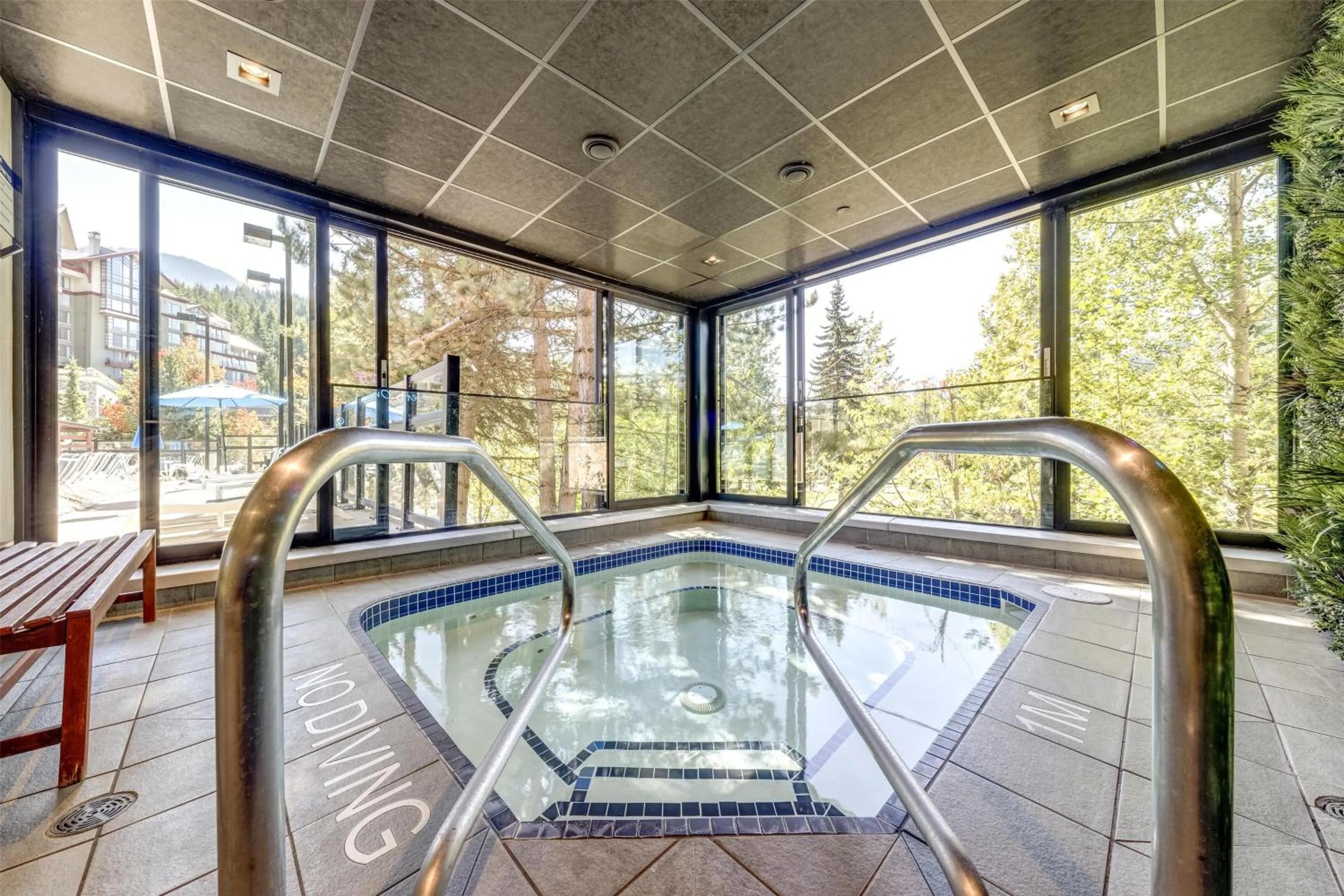 Pool view in Hilton Whistler Resort & Spa