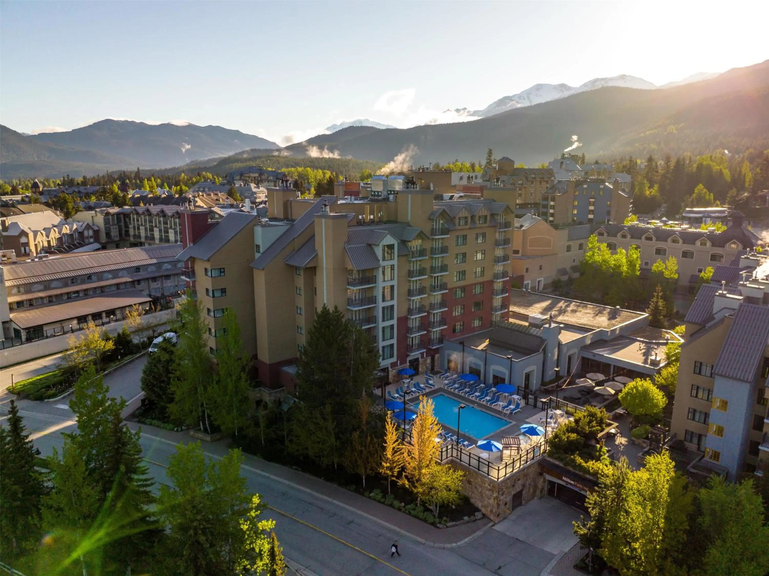 Pool view in Hilton Whistler Resort & Spa