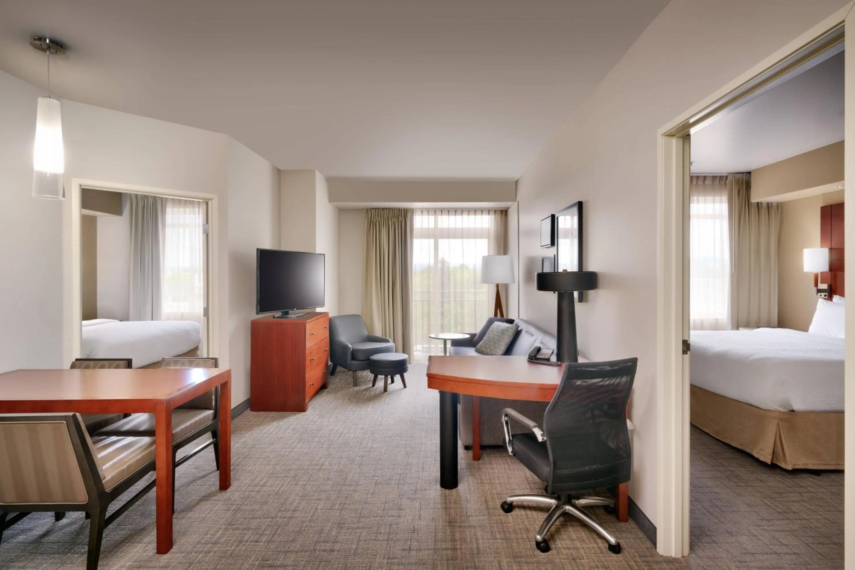 Living room, Bed in Residence Inn by Marriott Idaho Falls