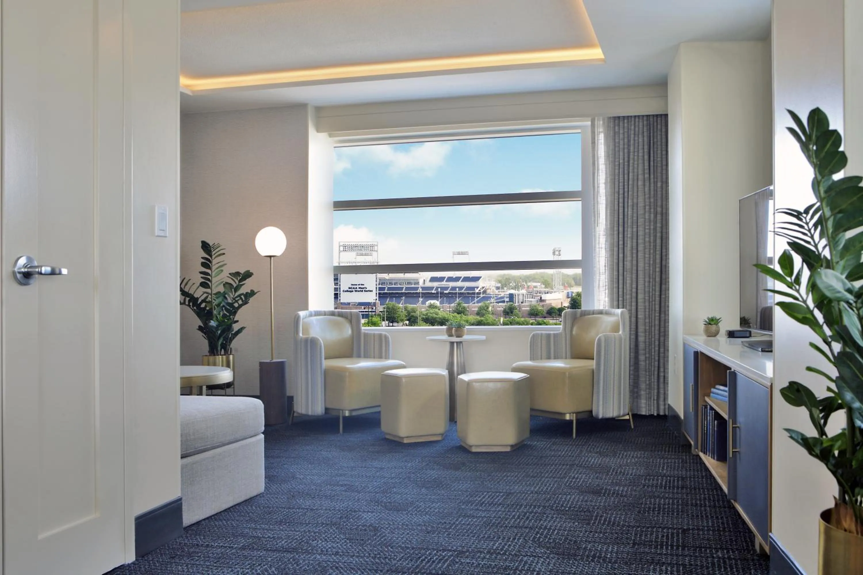 Living room in Hilton Omaha