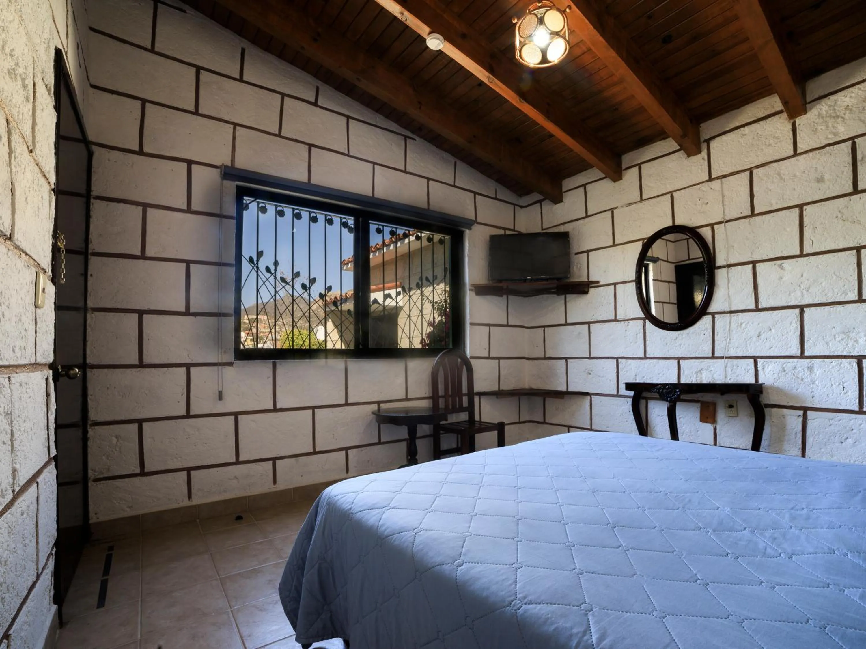 Bed in Hotel Quinta Mirador Zacualli