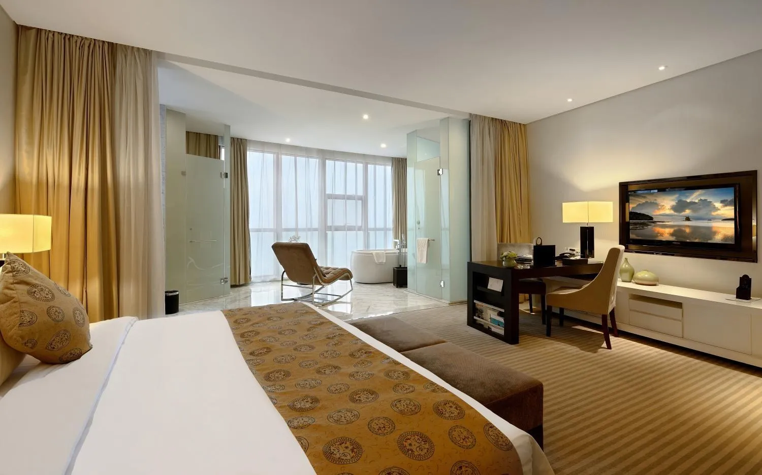 Decorative detail, TV/Entertainment Center in Siko Grand Hotel Suzhou Yangcheng