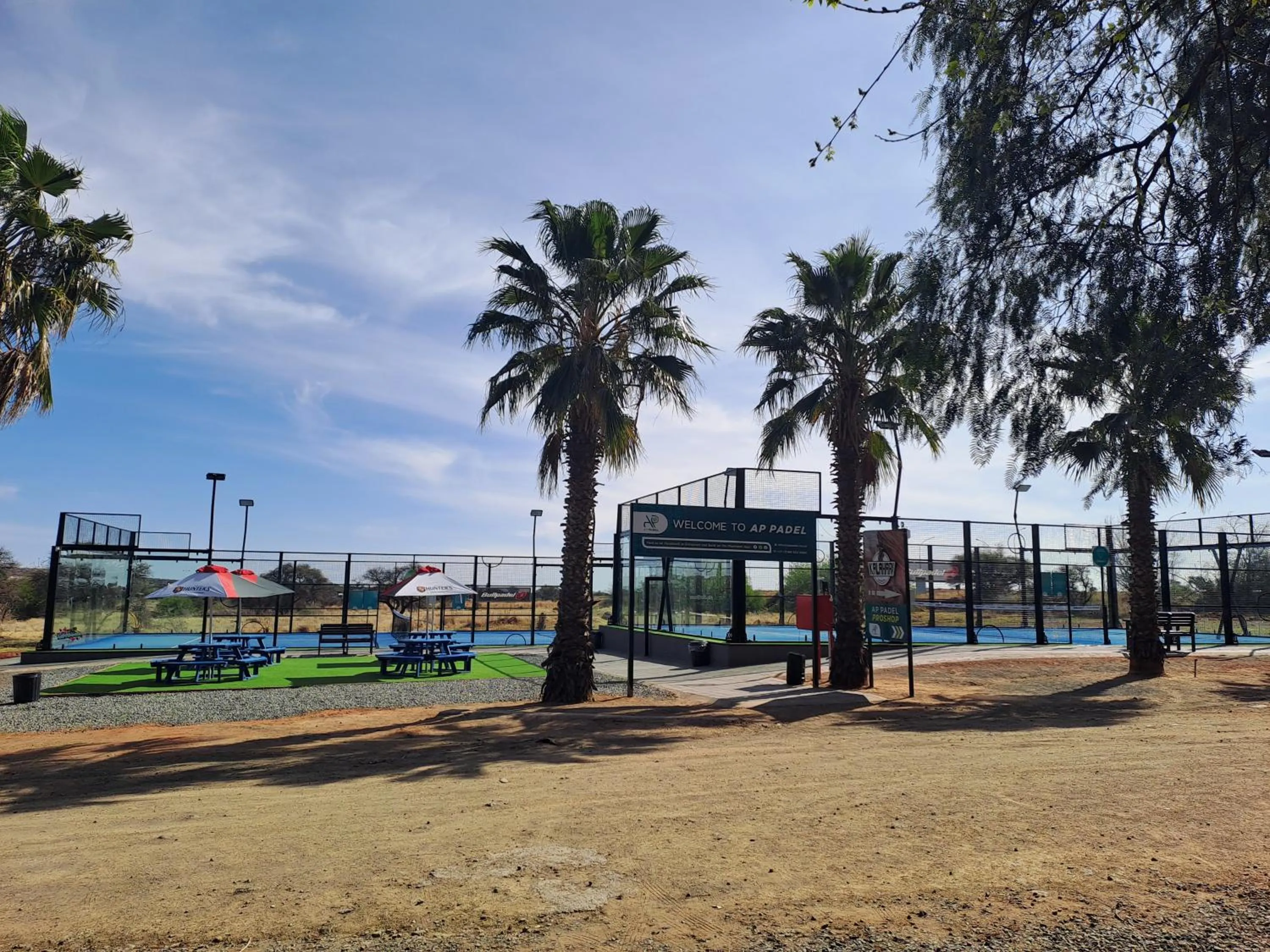 Tennis court in Kalahari Lodge Kimberley