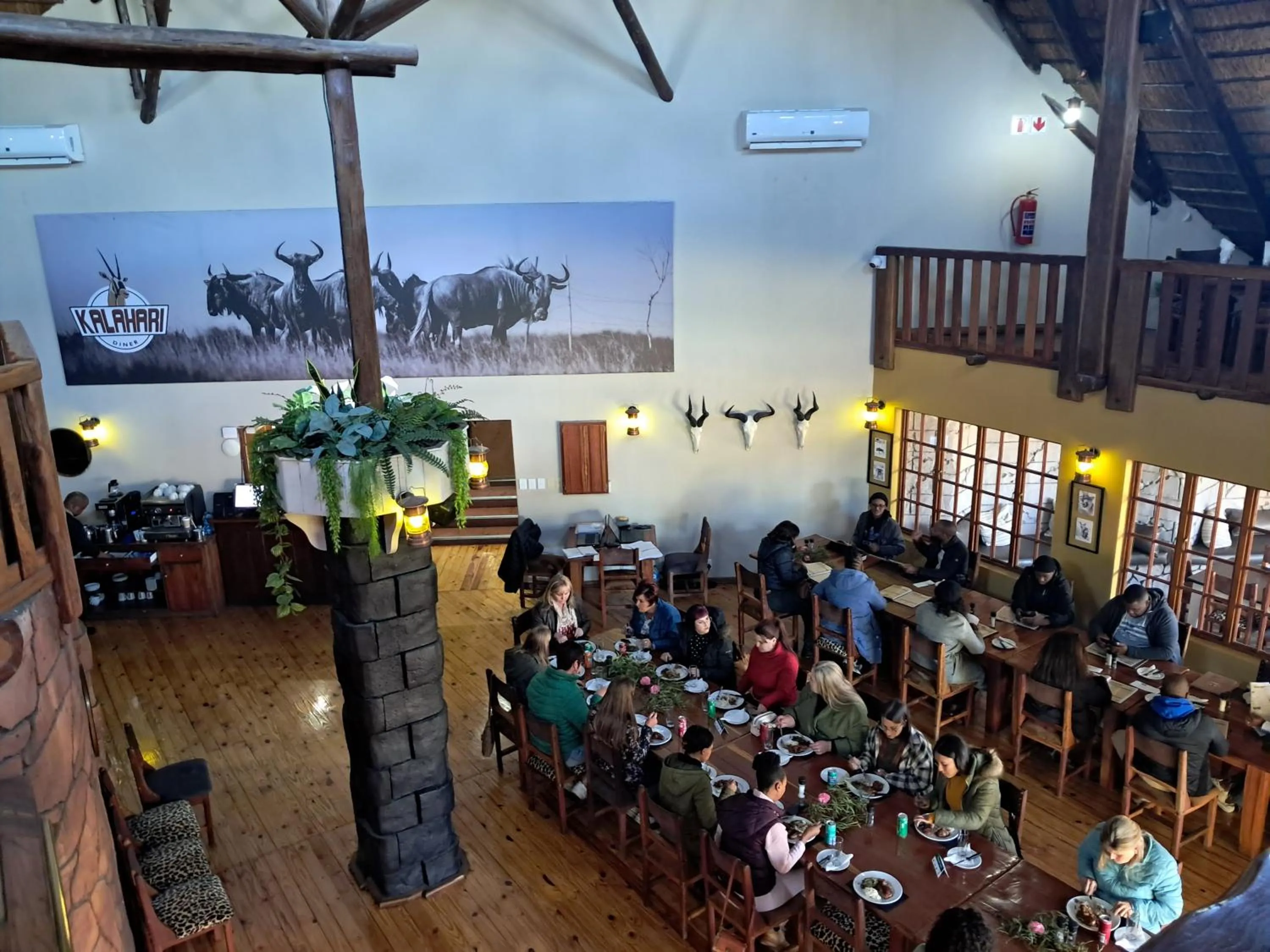 Buffet breakfast in Kalahari Lodge Kimberley