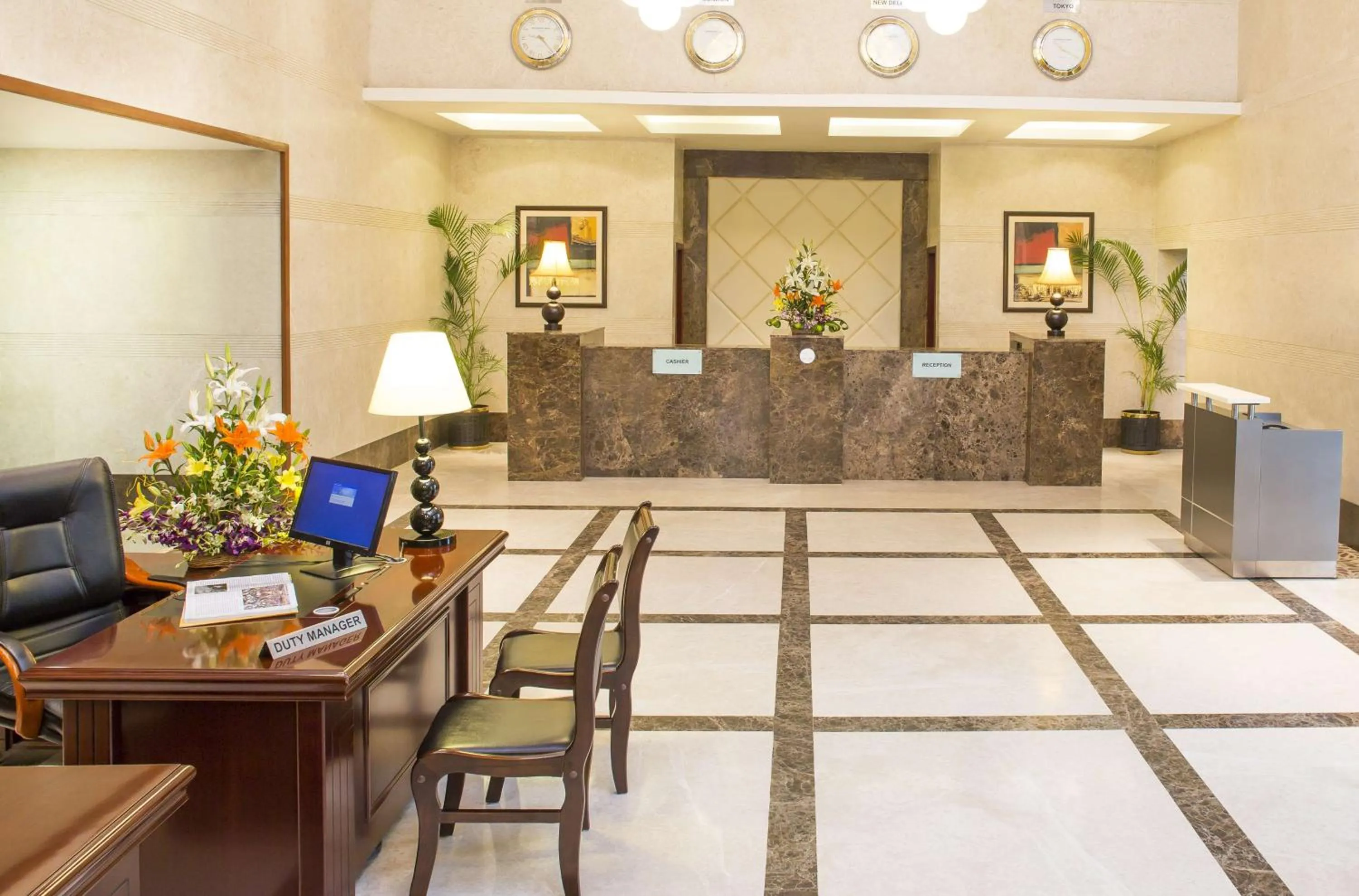 Lobby or reception in Mysore County Retreat