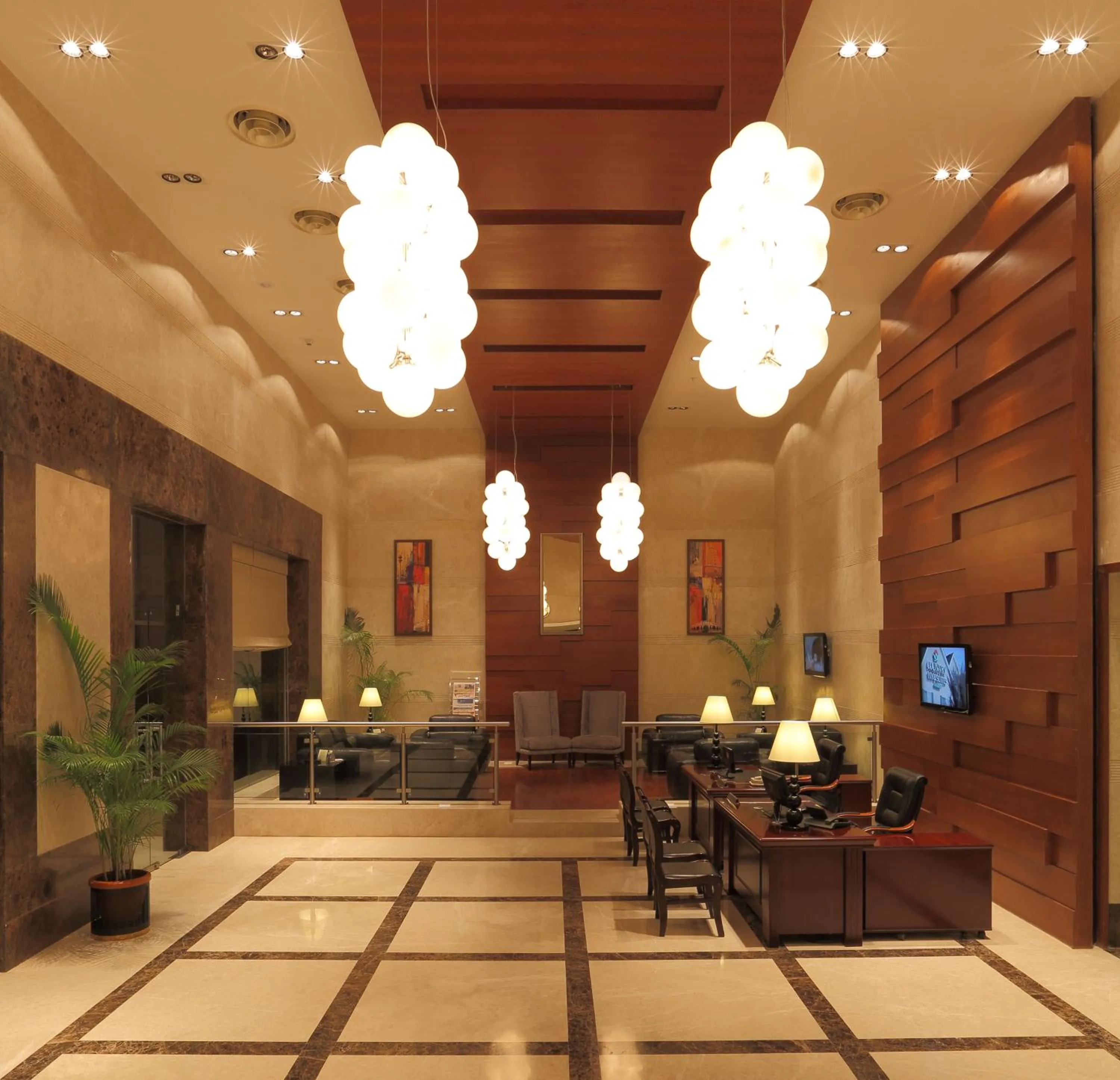 Lobby or reception in Mysore County Retreat