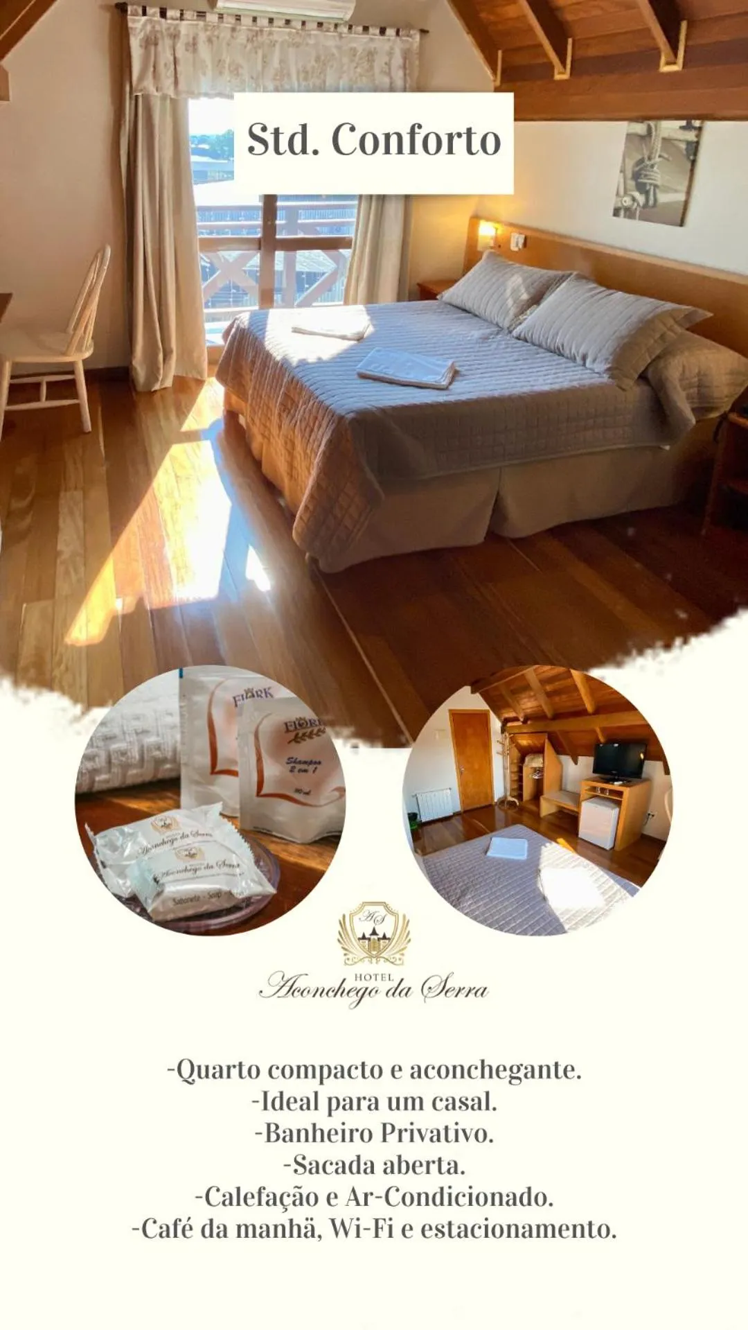 Bed in Hotel Aconchego da Serra