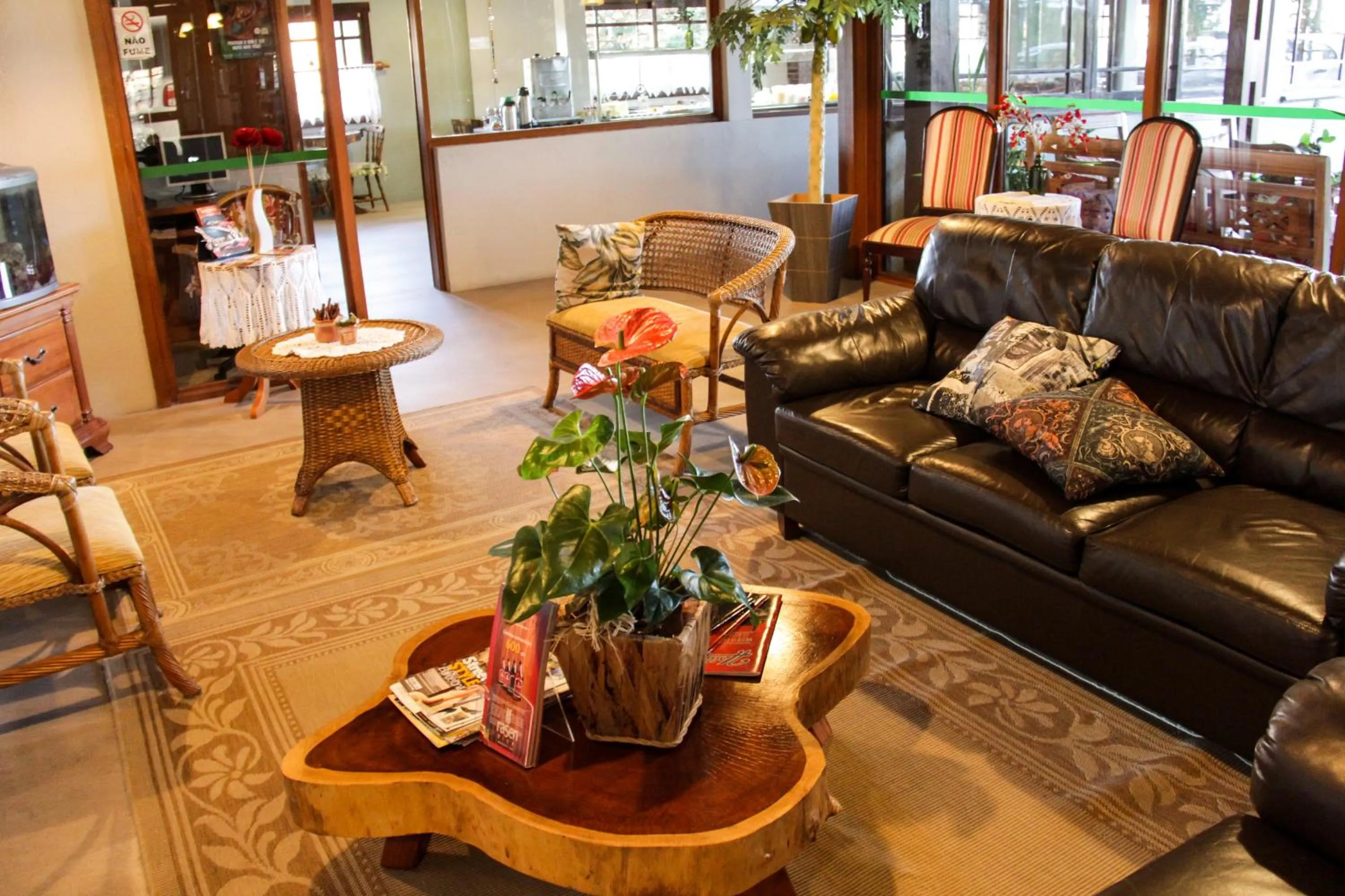 Lobby or reception in Hotel Aconchego da Serra