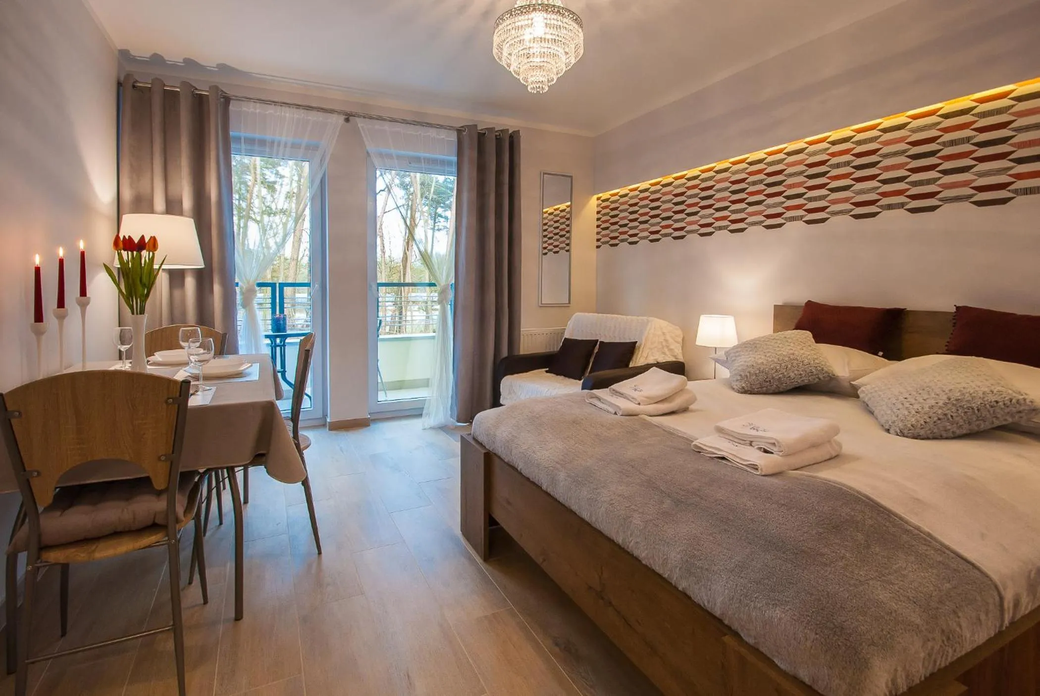 Area and facilities, Bed in Osiedle Cesarskie Apartamenty - Parking - Apartamenty Bryza